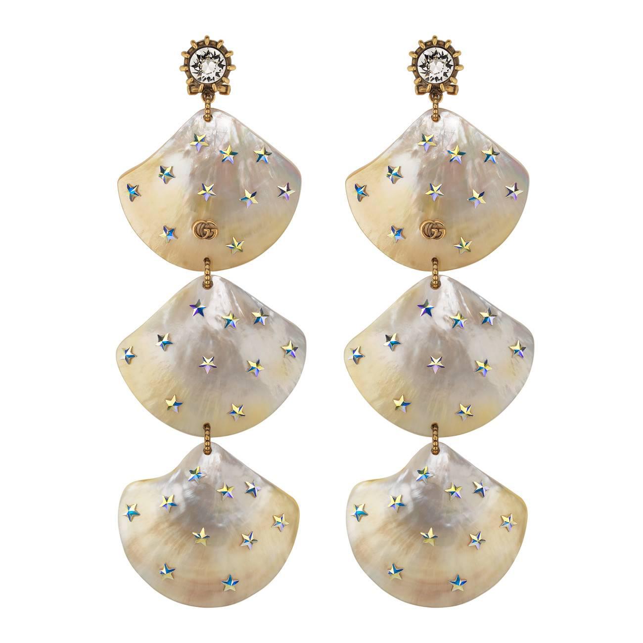 gucci shell earrings