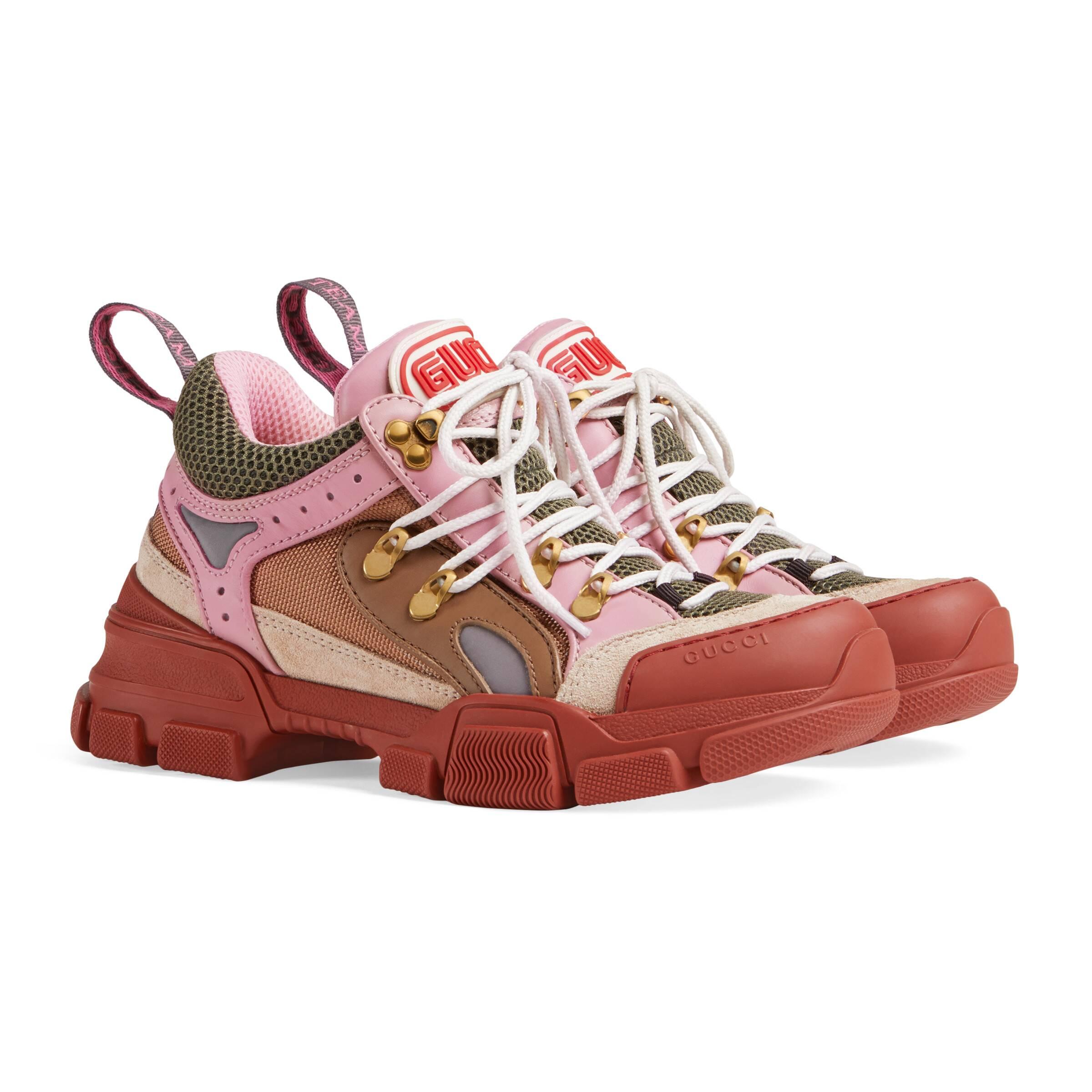 Gucci Rubber Flashtrek Sneaker in Pink - Lyst