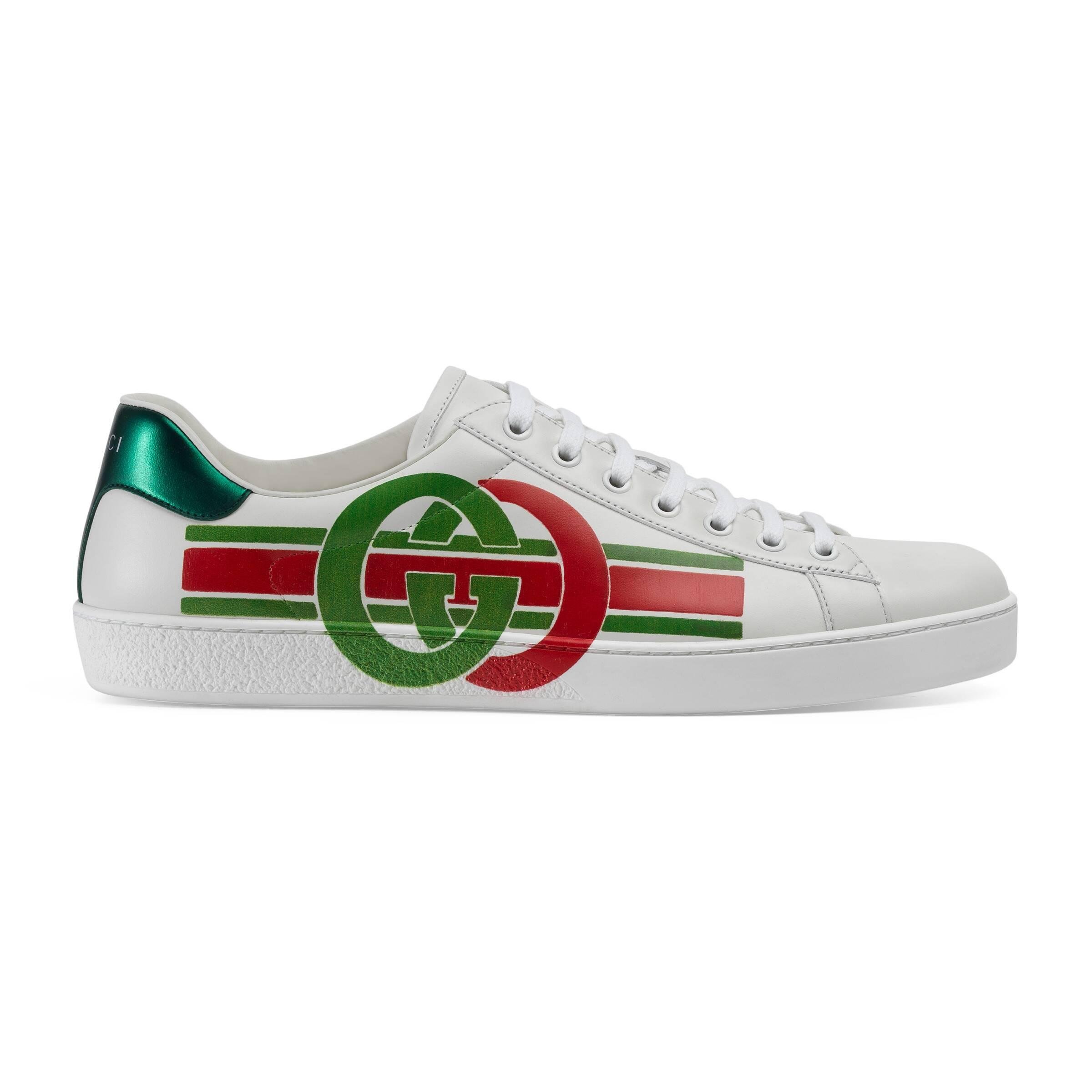 Gucci, Shoes, Mens Gucci Ace Sneaker White W Greenred