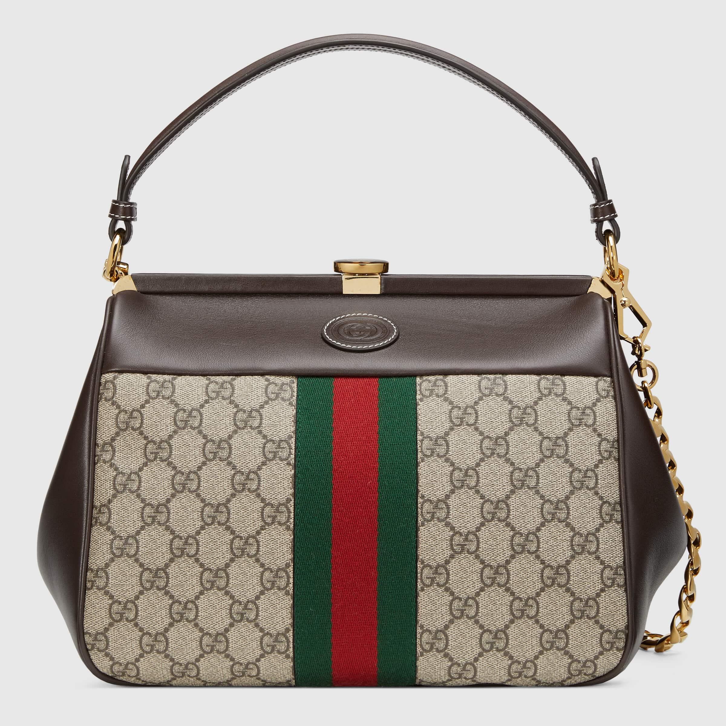 Gucci Virgo Small Top Handle Bag in Black | Lyst