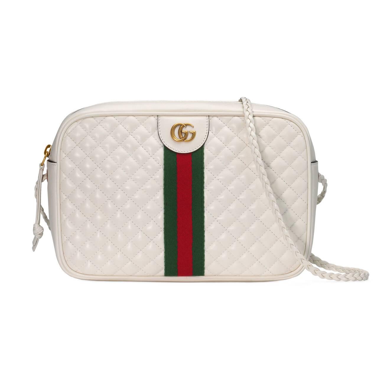 Gucci White GG Small Quilted-leather 