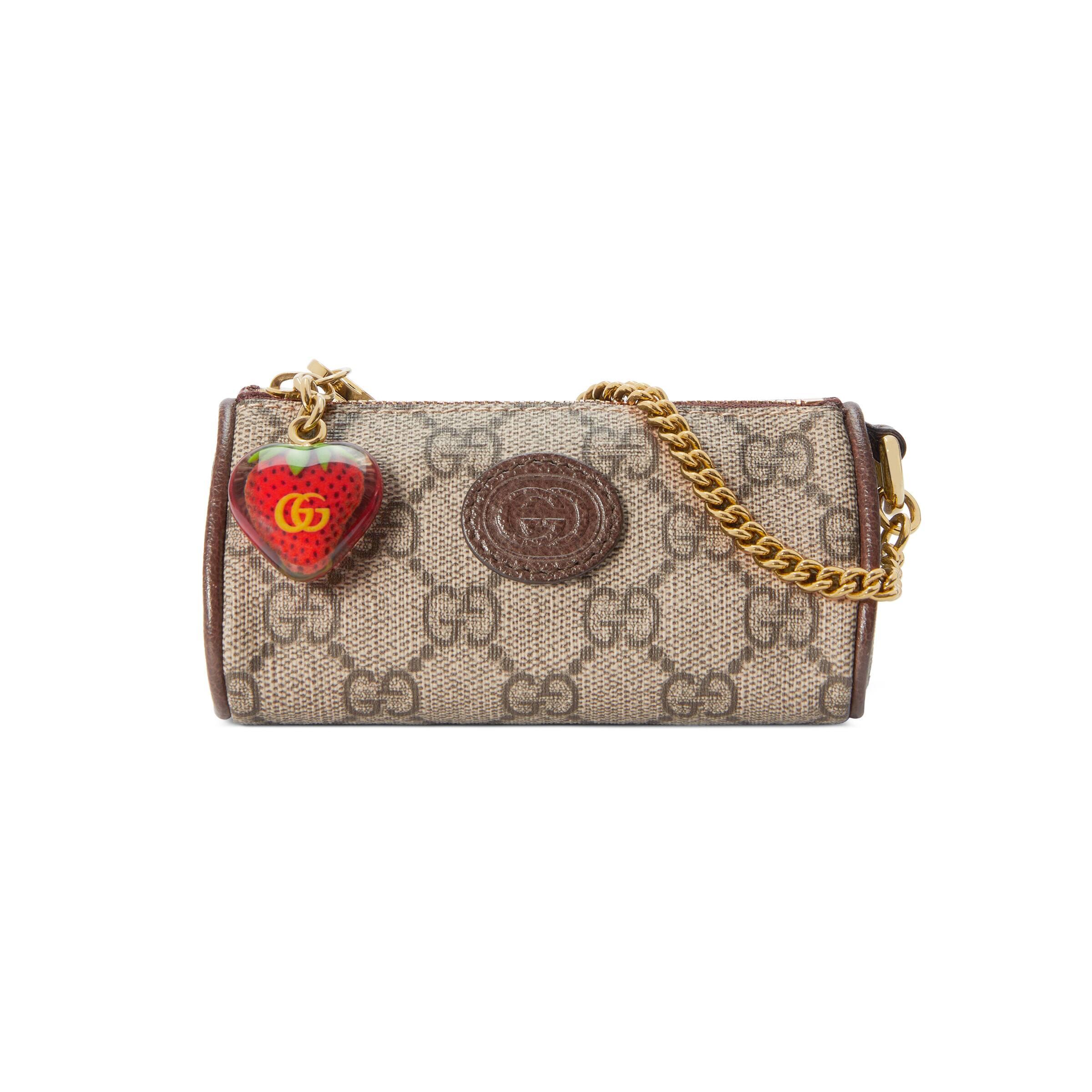 Gucci, Bags, Gucci Gg Marmont Double G Card Case Bifold Wallet Strawberry  Cherry Wallet