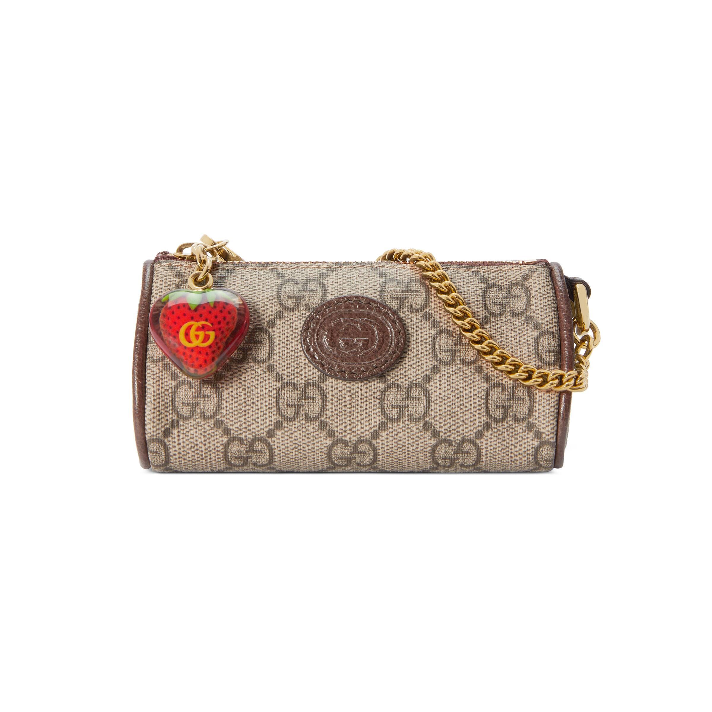 Gucci Coin Purse with Double G Strawberry