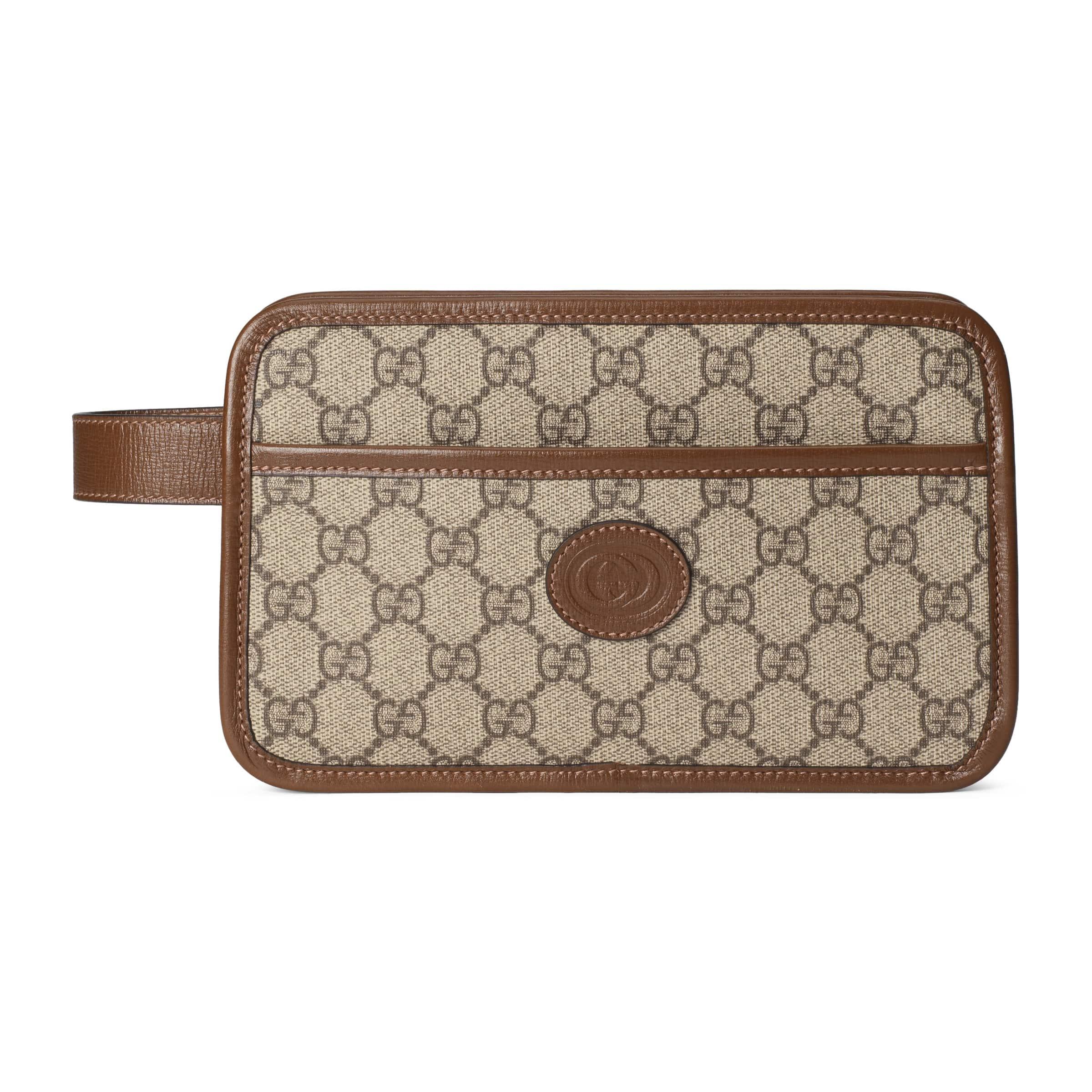 Gucci GG Travel Pouch With Interlocking G in Brown for Men | Lyst