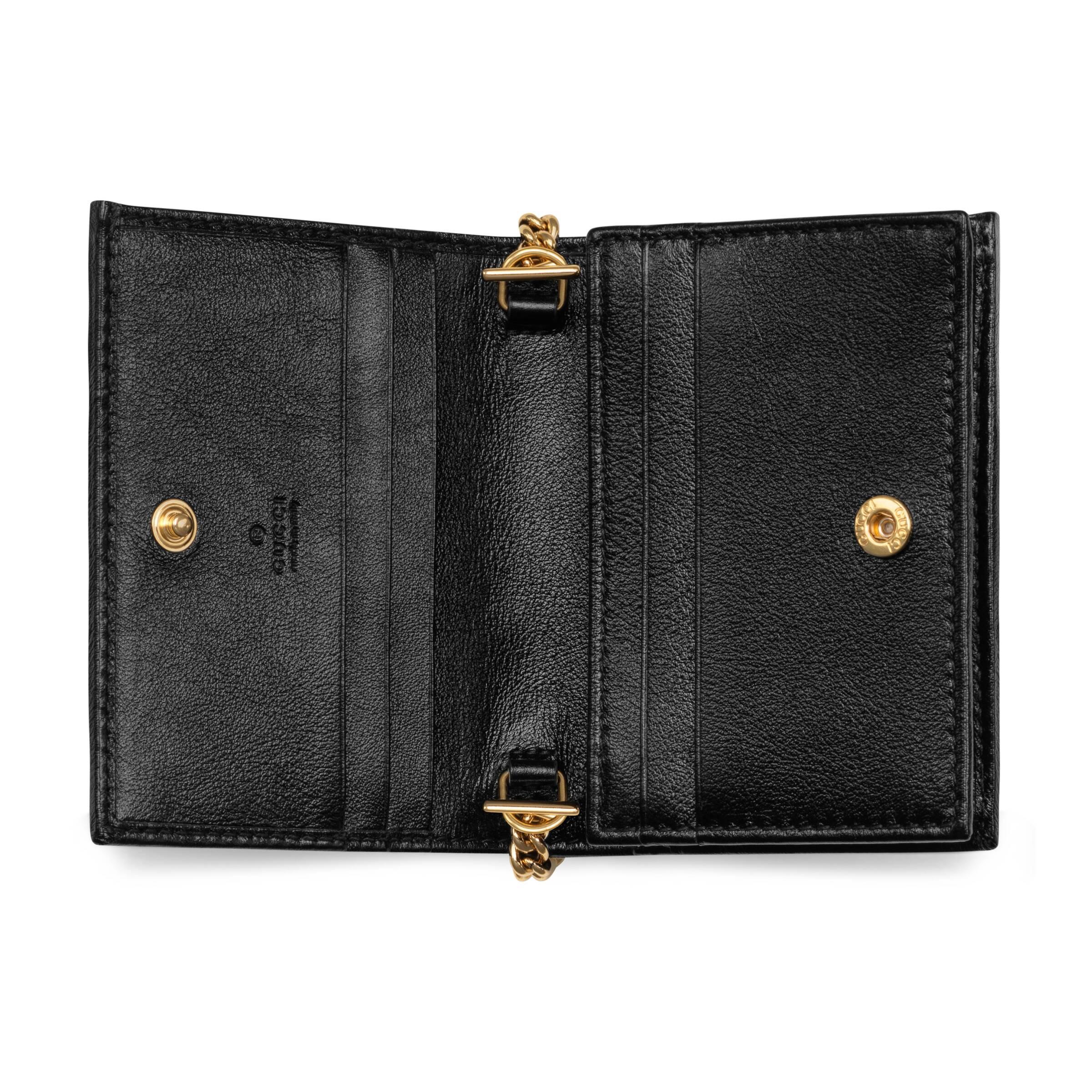 gucci chain card case wallet