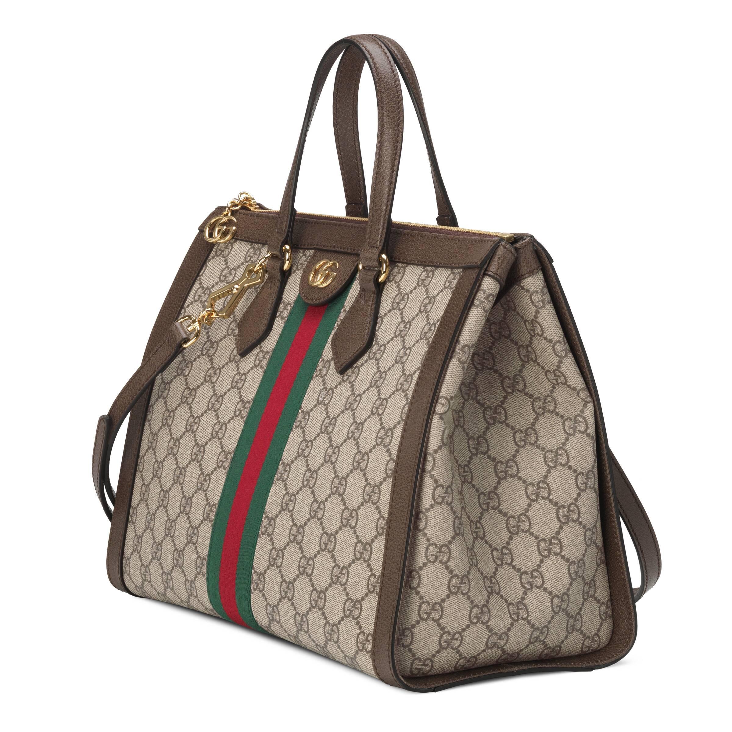 Gucci Synthetic Ophidia GG Medium Tote Bag in Beige (Natural) - Lyst