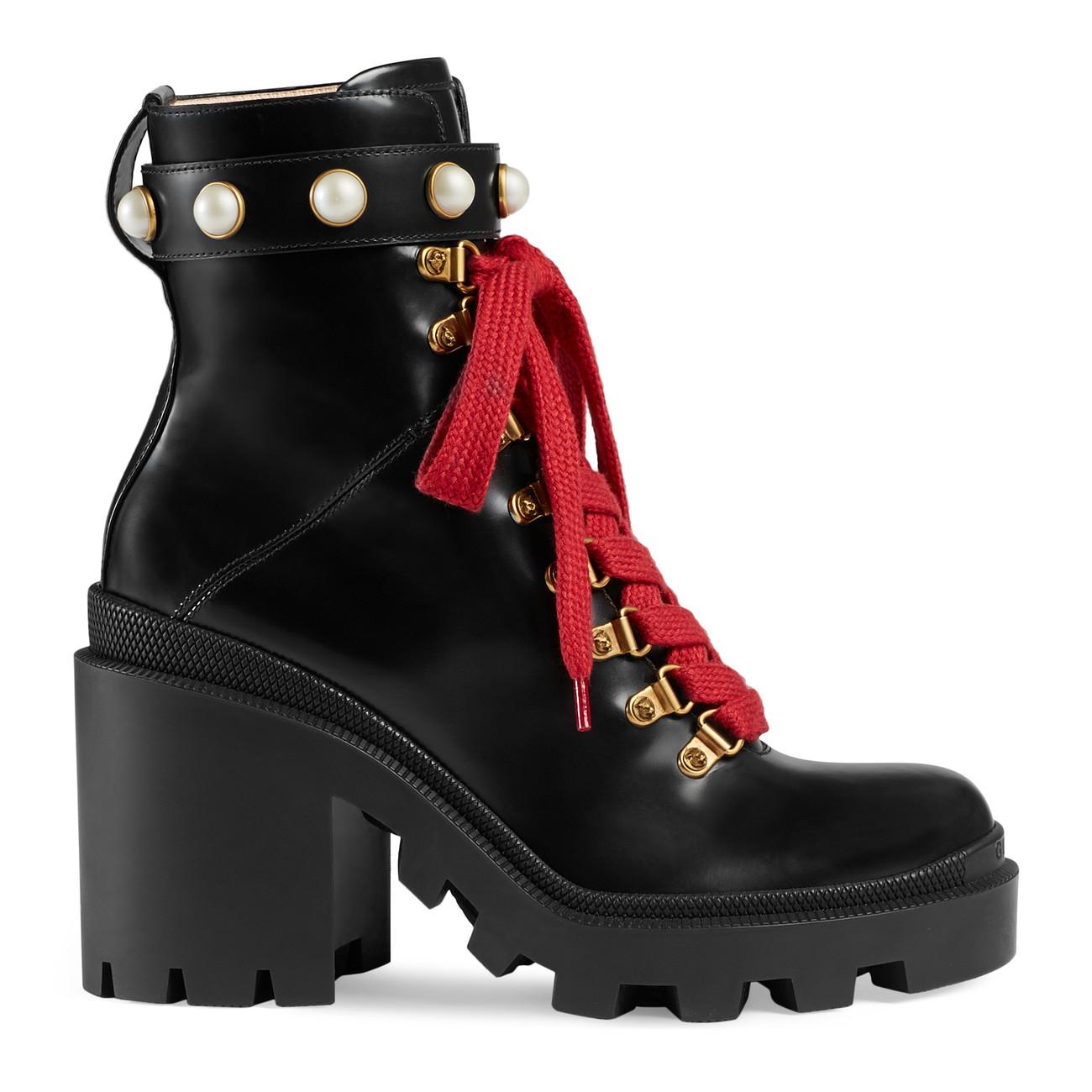 gucci flat ankle boots