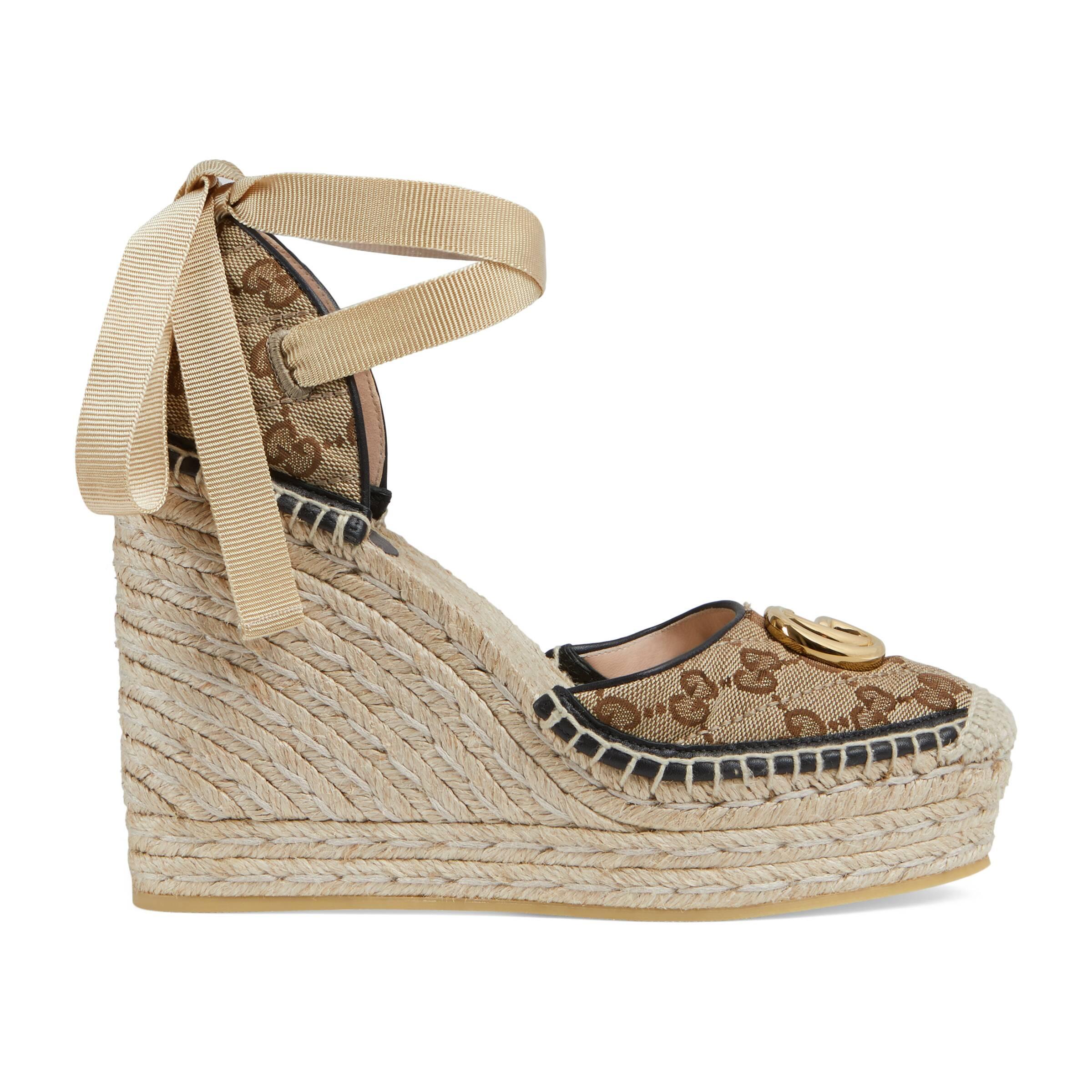 gucci matelasse canvas espadrille