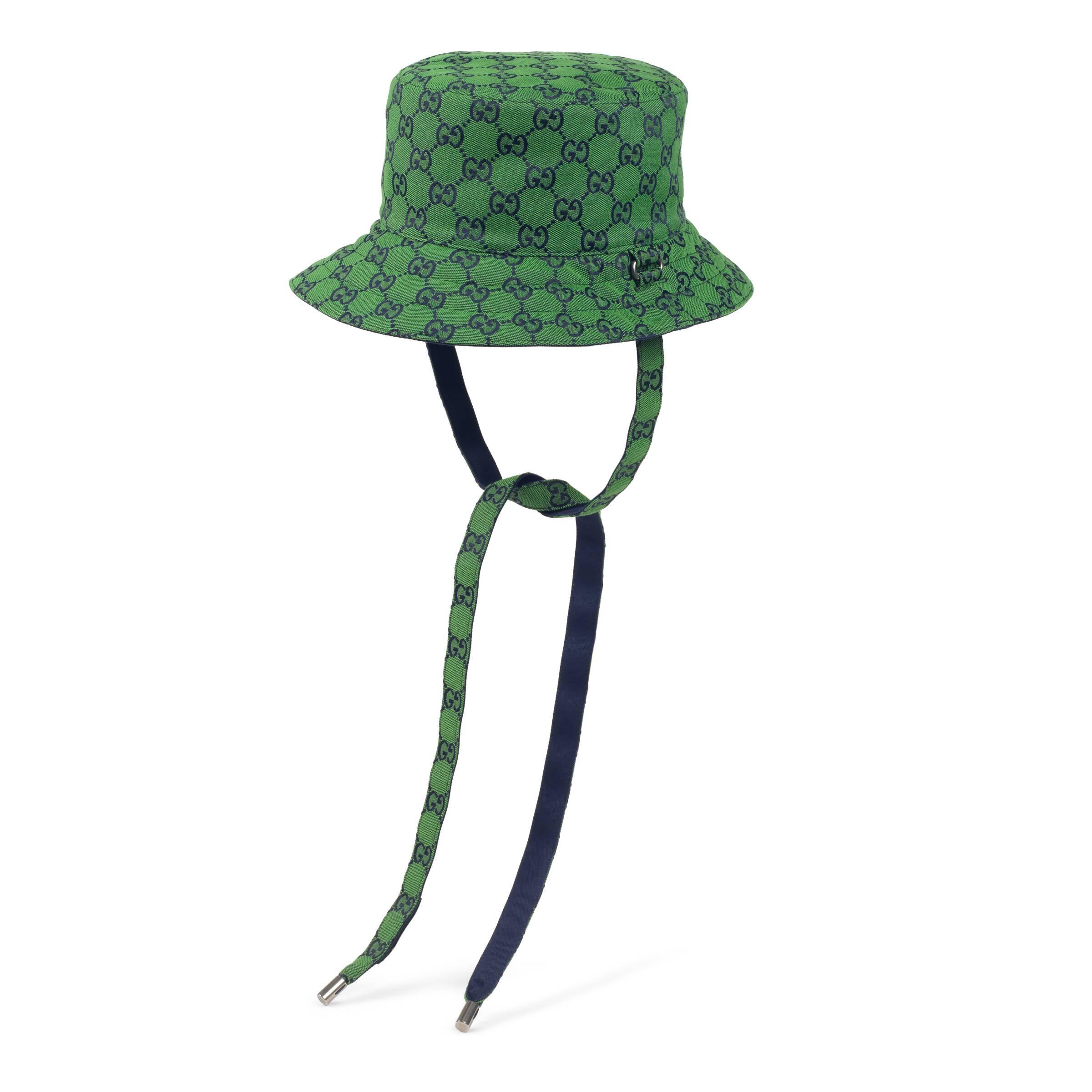 Gucci Canvas GG Multicolor Reversible Bucket Hat in Green for Men 