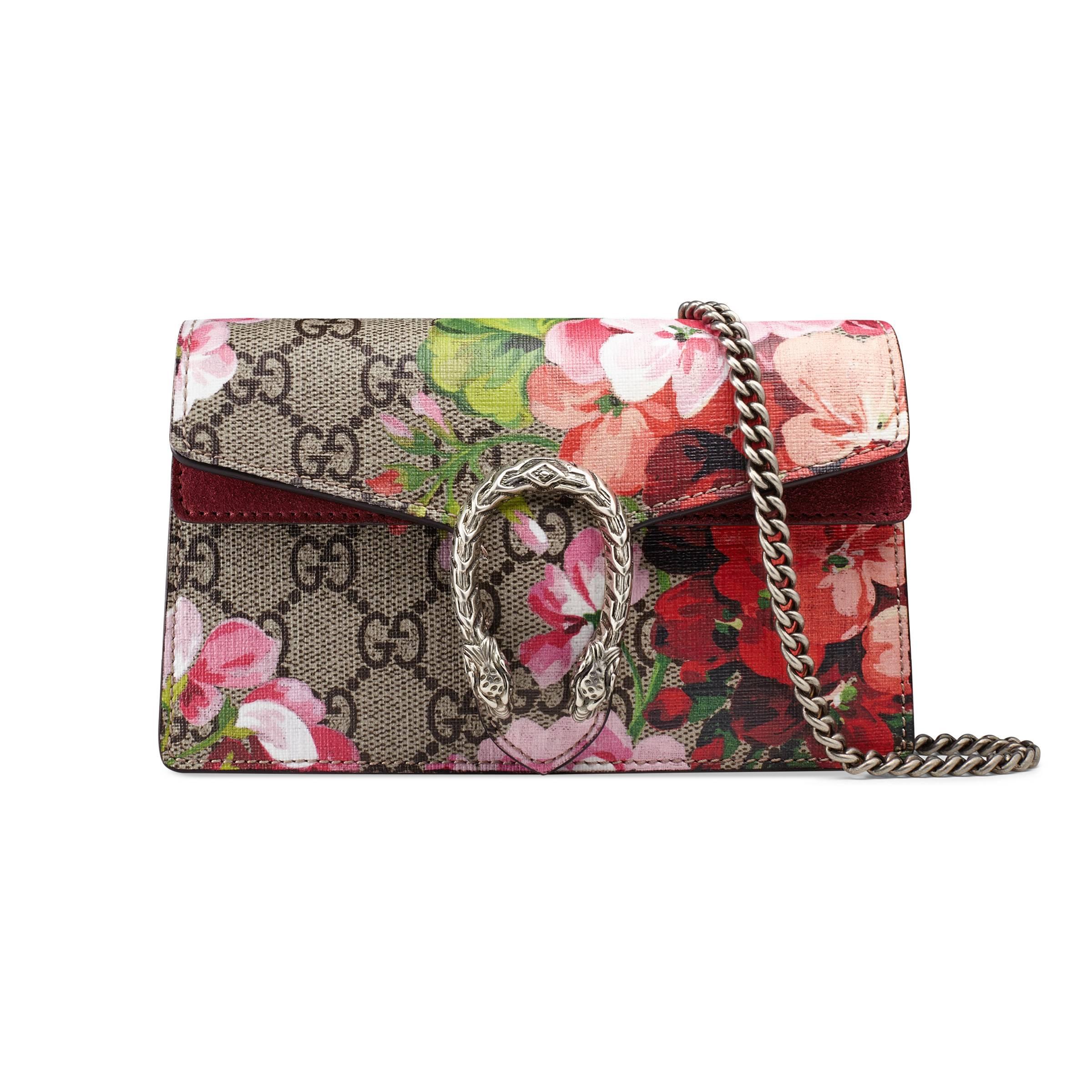 Gucci Dionysus Super Mini Tasche aus GG Blooms in Natur Lyst DE