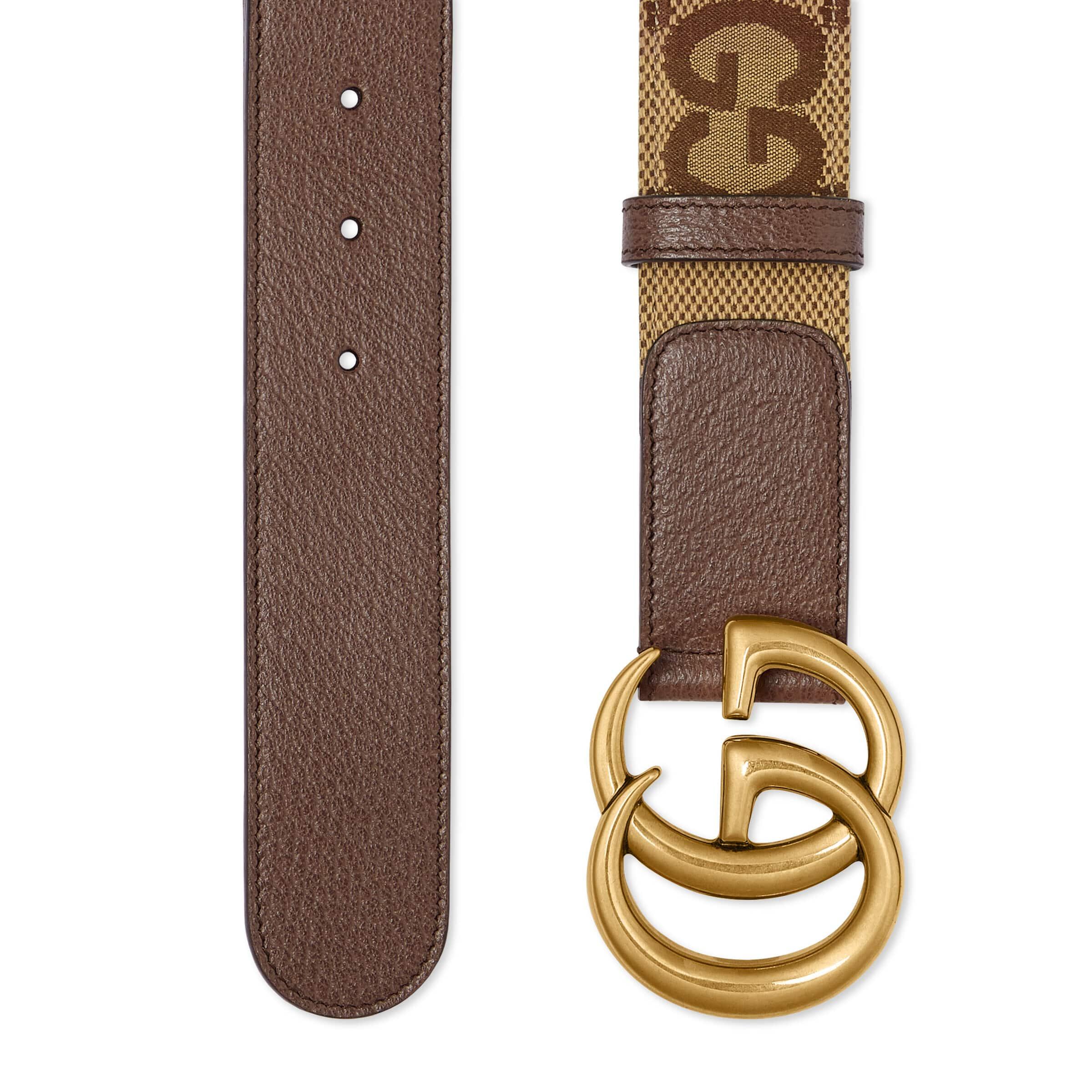 Gucci GG Marmont Jumbo GG Wide Belt in Brown | Lyst
