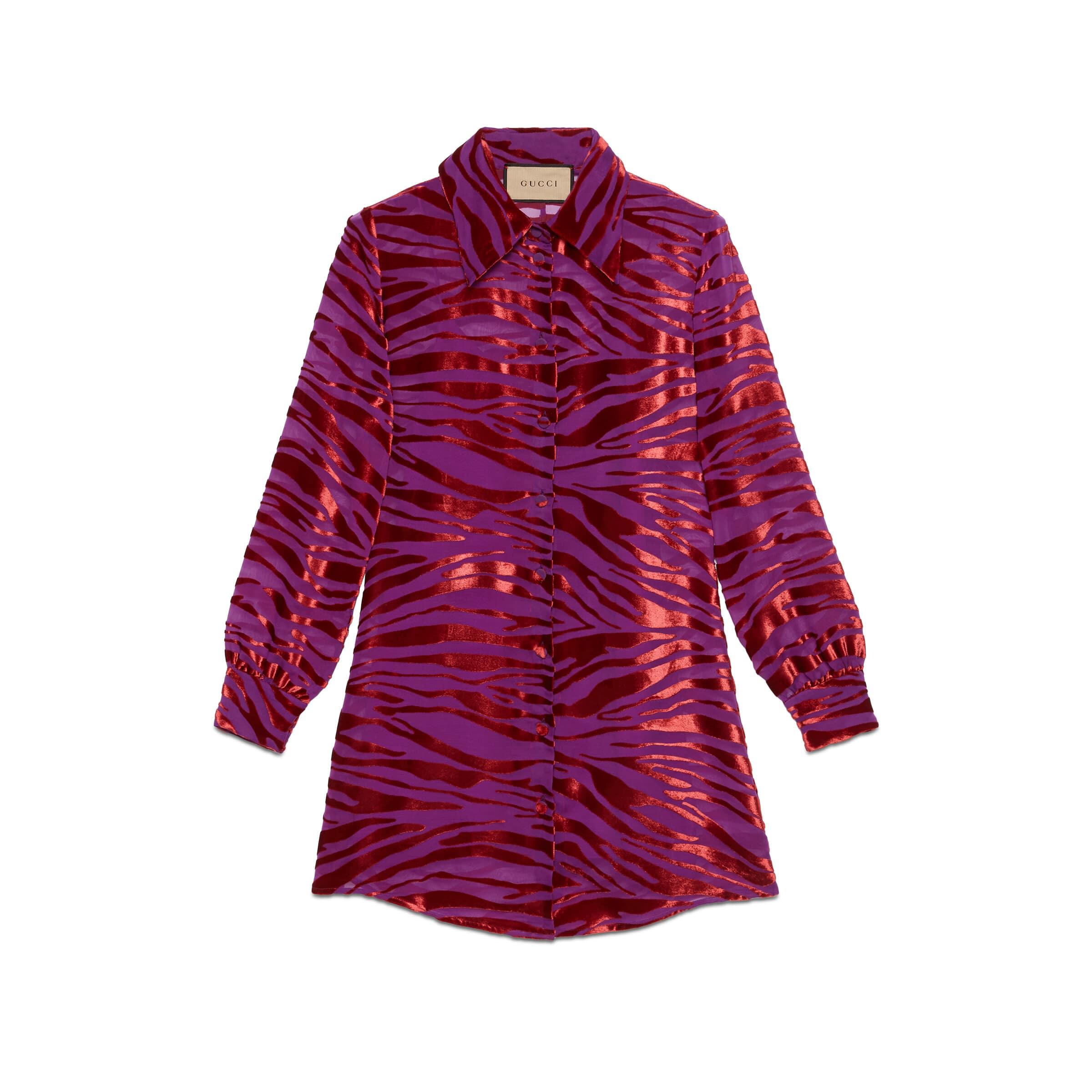 Gucci GG-motif velvet shirt - Black