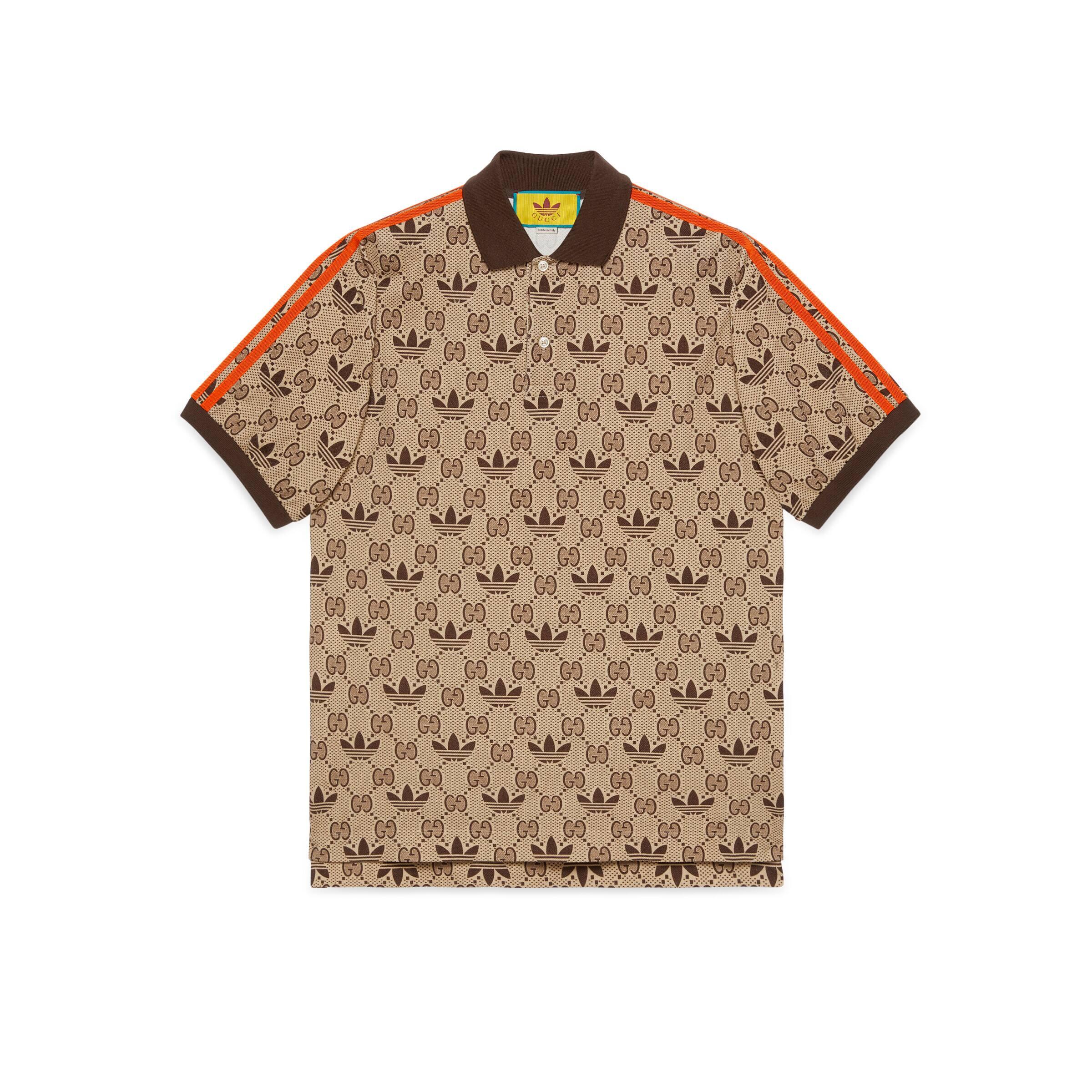 Gucci Adidas X gg Trefoil Polo Shirt in Brown for Men Lyst