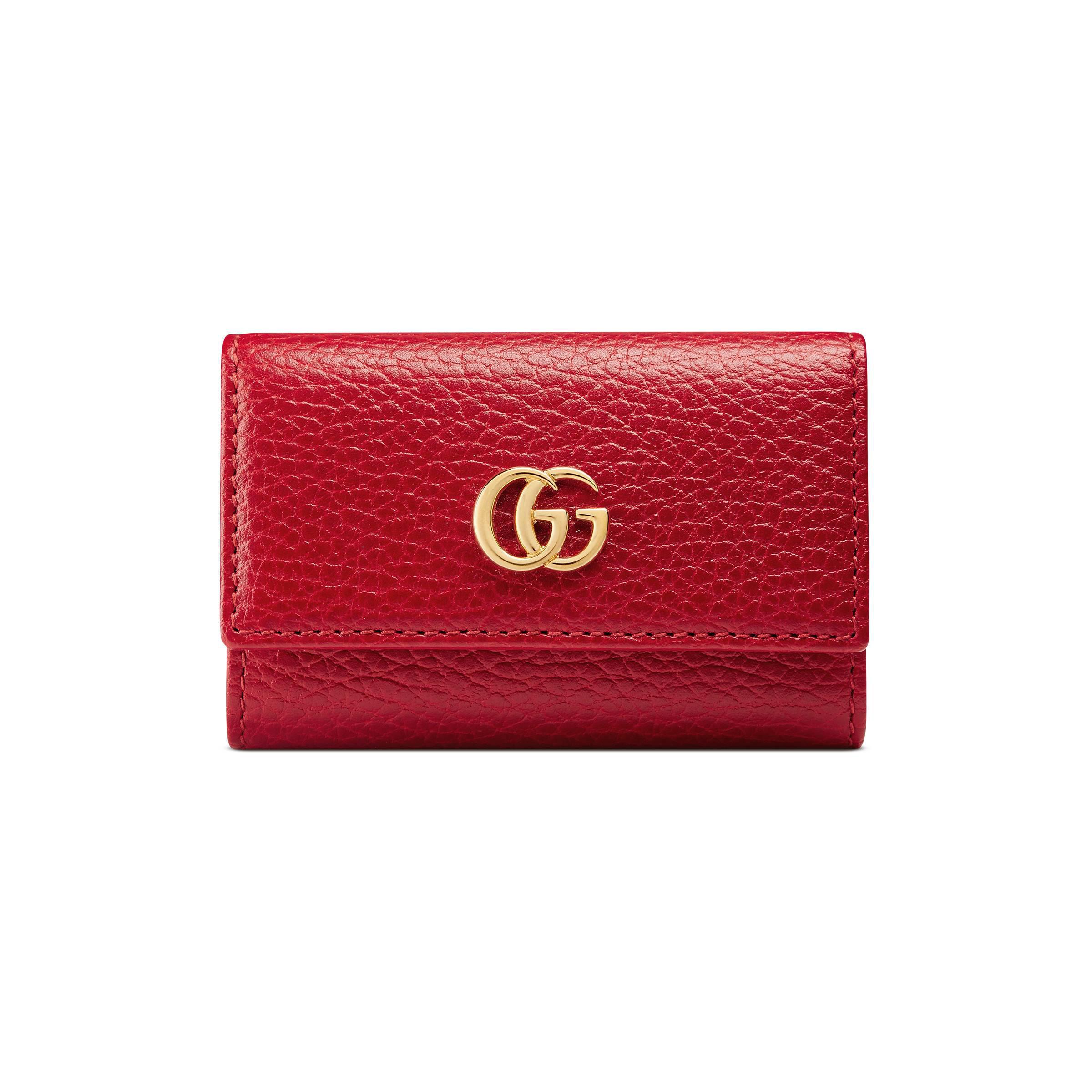 Gucci Leather Key Case in Red - Lyst