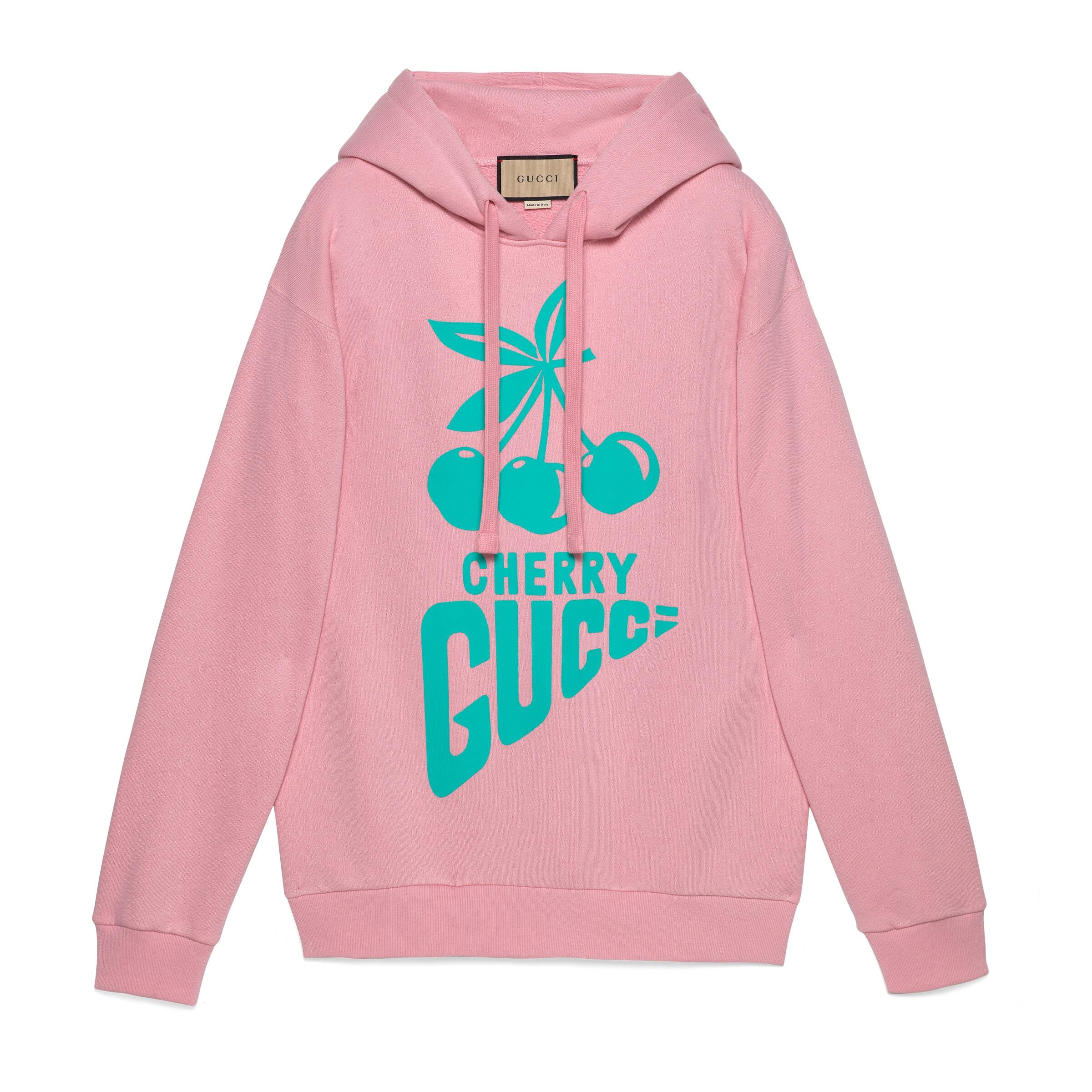 Gucci 'cherry ' Cotton Sweatshirt in Pink - restoranation.com