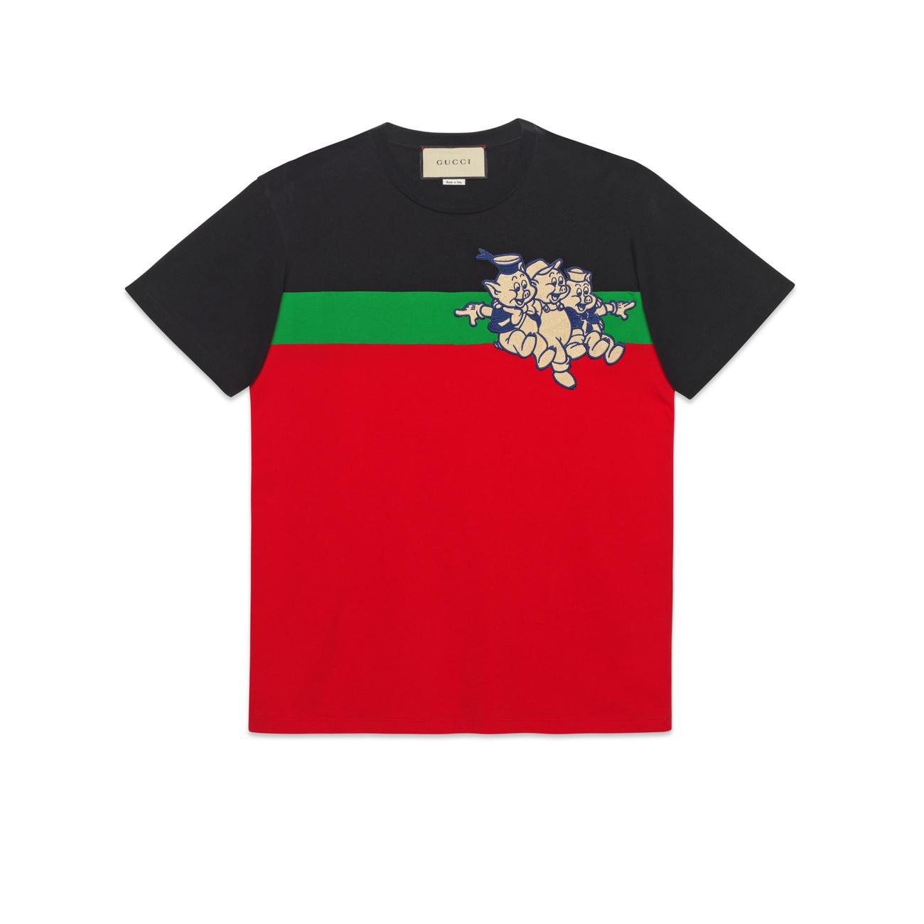 Gucci Men's Oversize T-shirt With Three Little Pigs in Green for Men | Lyst
