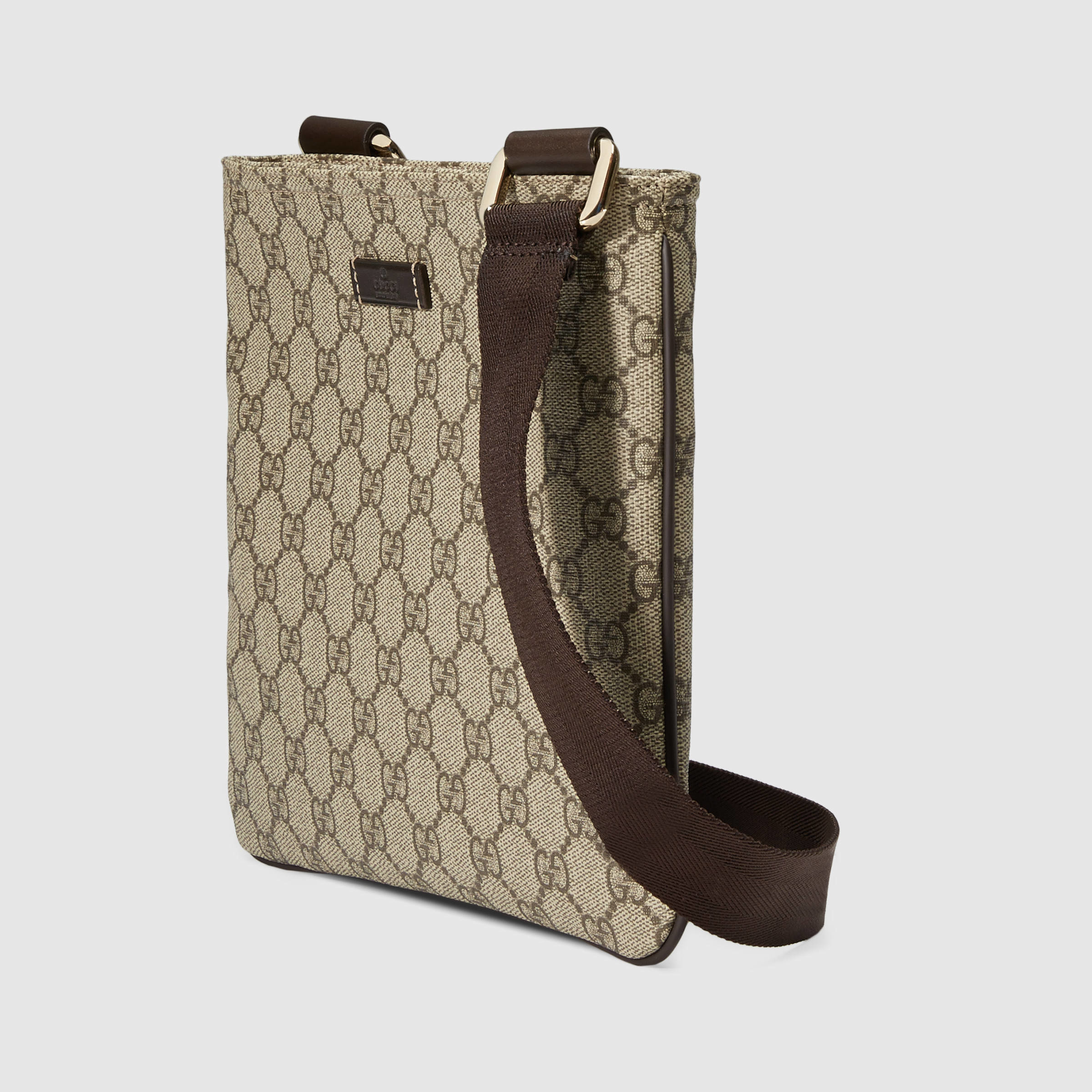 Gucci Leather Gg Supreme Cross Body Messenger Bag for Men - Lyst