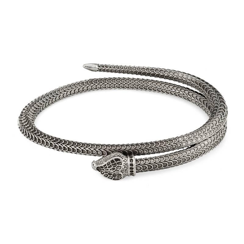 Gucci Garden Silver Snake Bracelet in Metallic for Men - Lyst