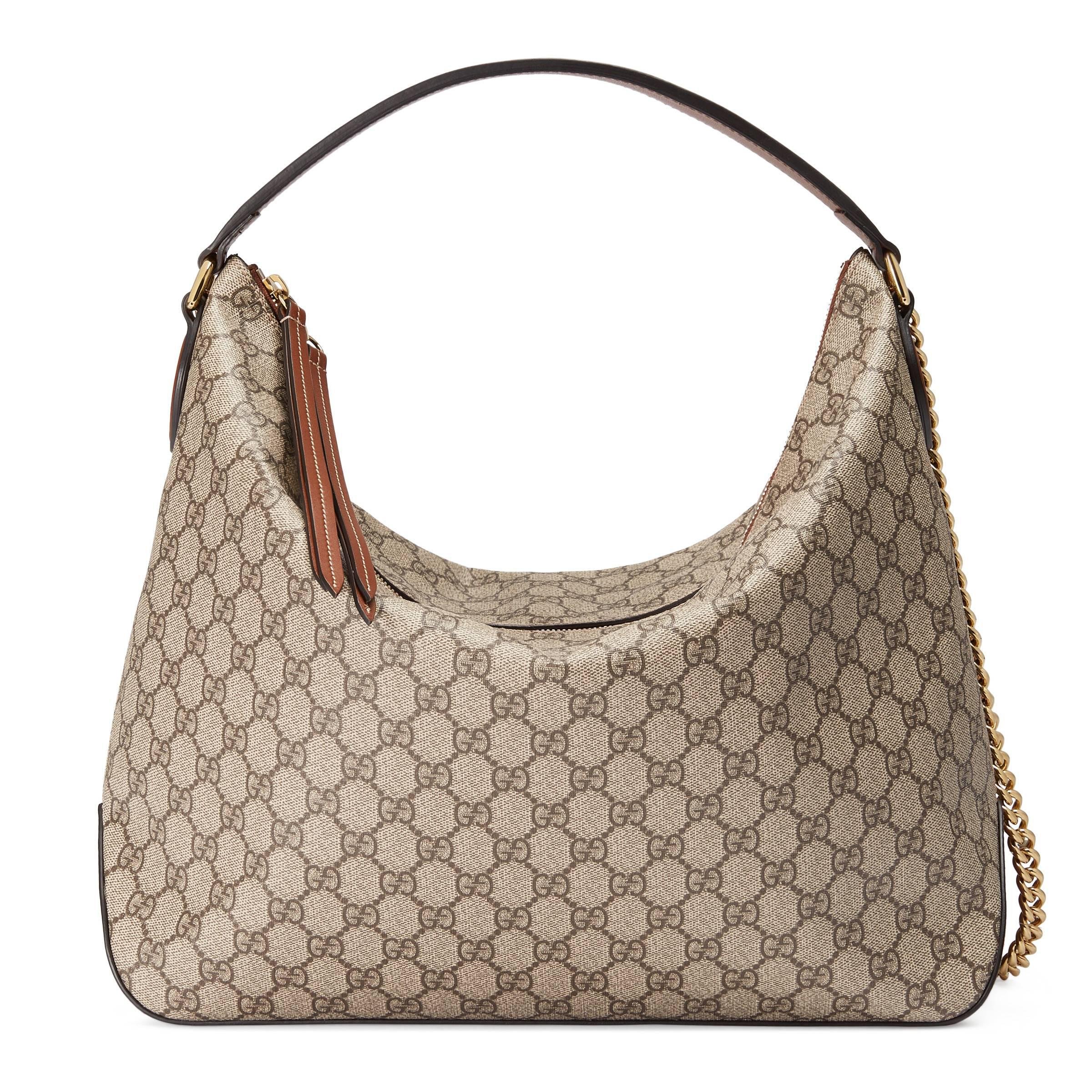 Gucci Canvas GG Supreme Large Hobo in Beige (Natural) | Lyst
