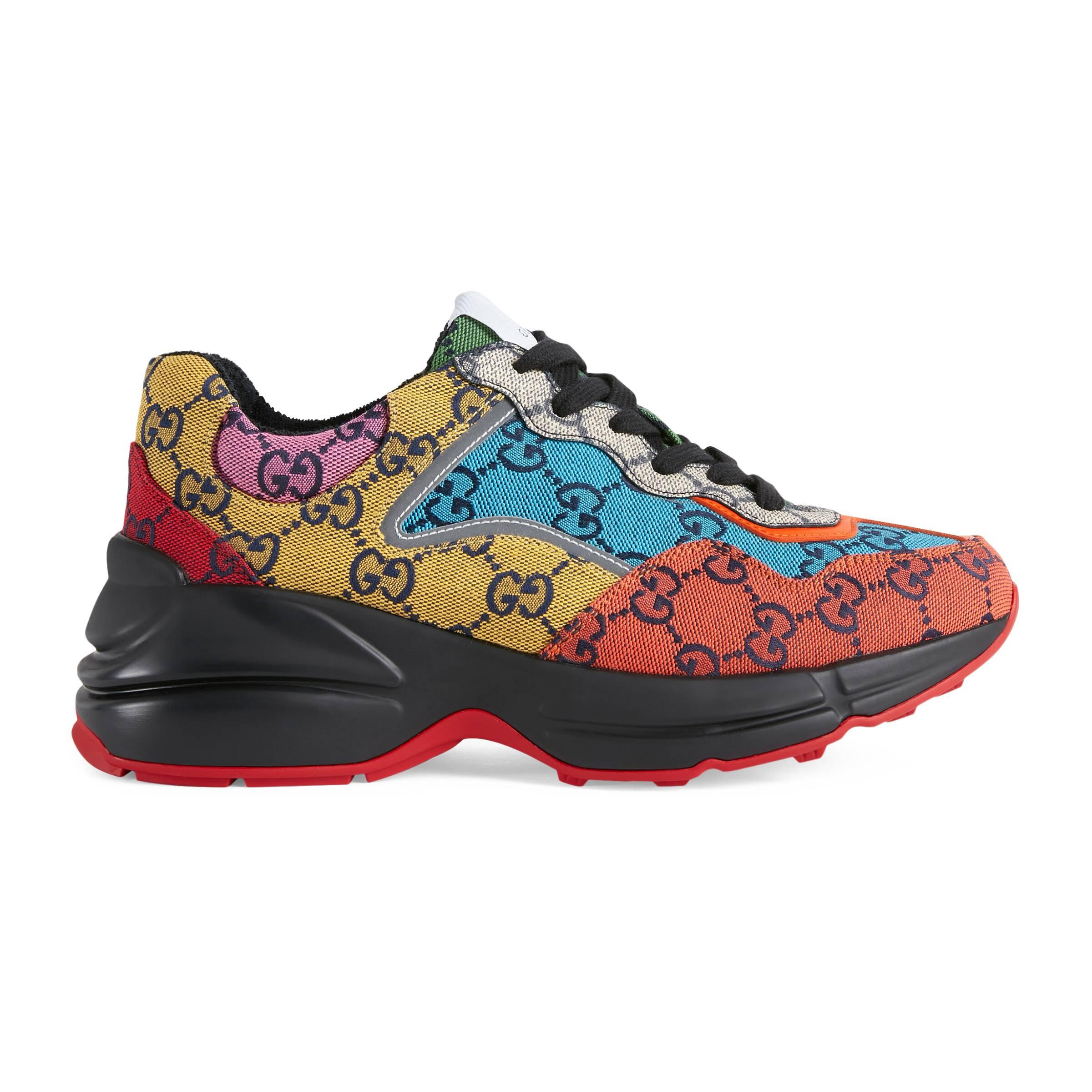 Gucci Rhyton GG Multicolor Sneaker in Yellow | Lyst