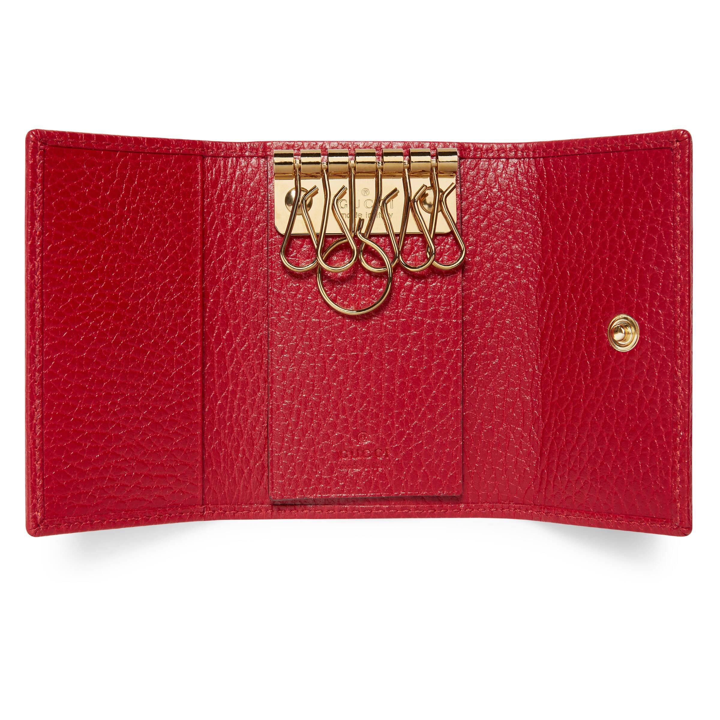 Gucci Leather Key Case in Red Lyst