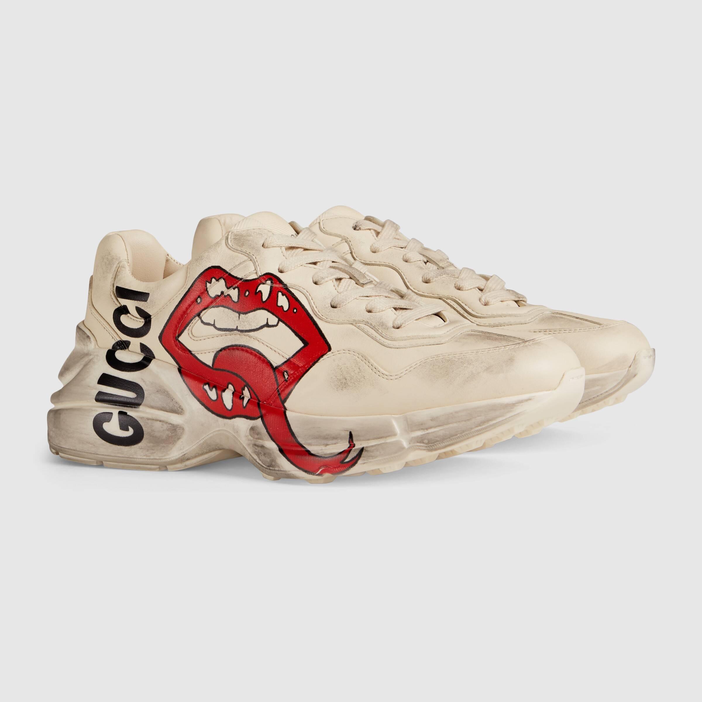 【国内発送★GUCCI】〔ライトン〕アニマル プリント スニーカー GUCCI グッチ ライトン GG柄 スニーカー/メンズ/6.5☆現行モデル