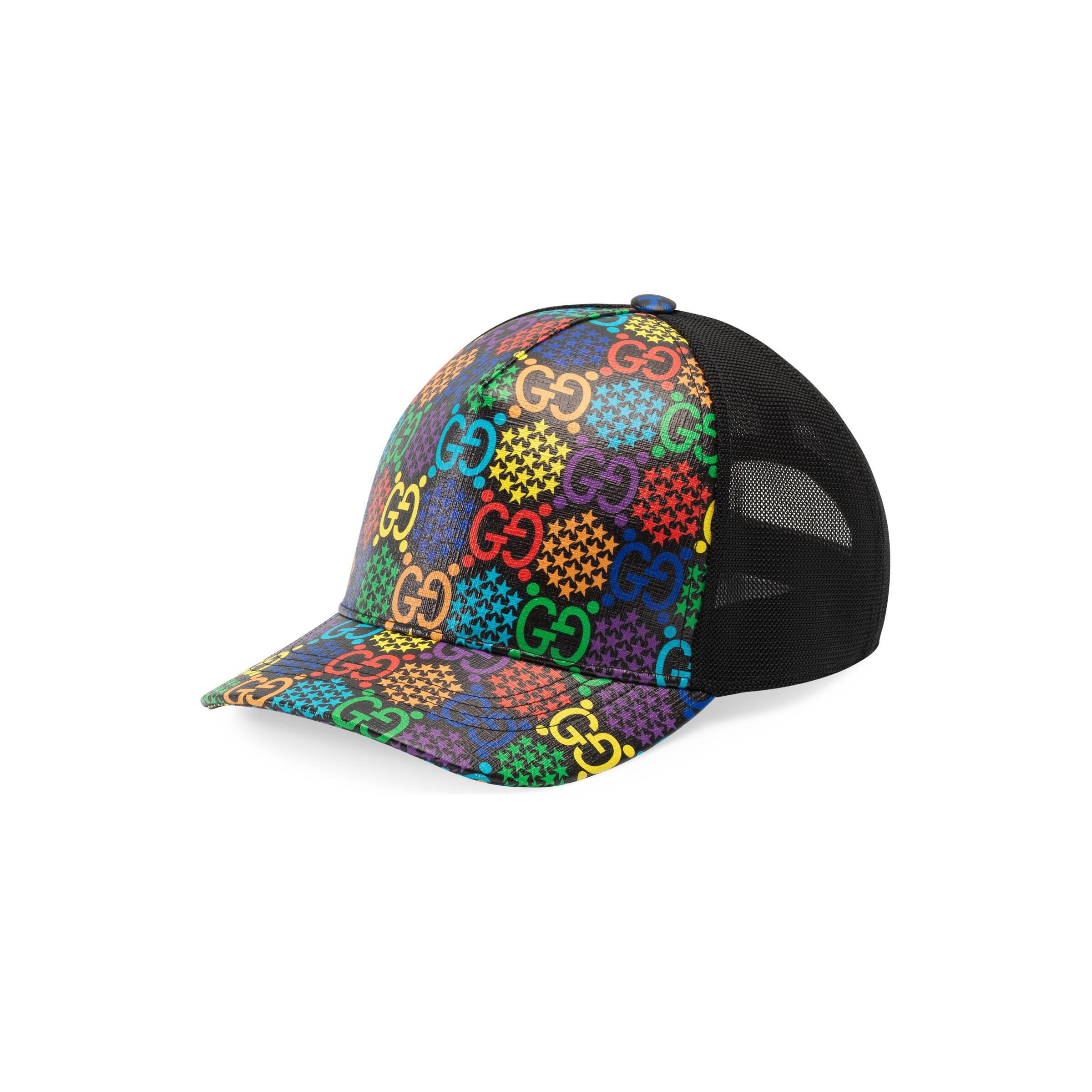 Gucci GG Psychedelic Baseball Hat in Black for Men | Lyst