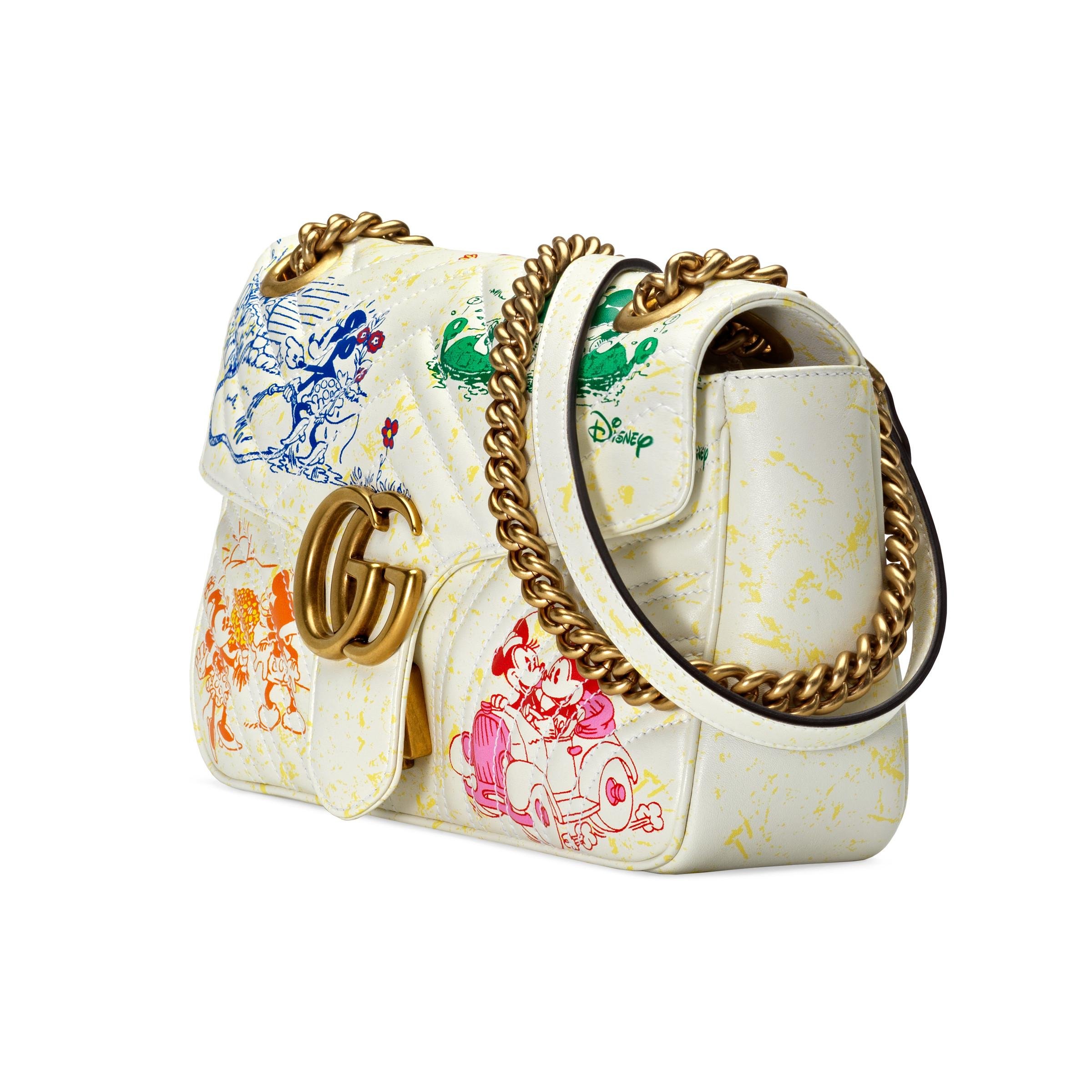 Gucci Online Exclusive Disney X GG Marmont Small Shoulder Bag in White |  Lyst