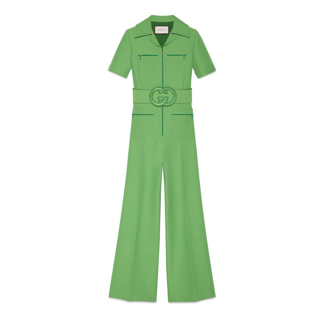 green belted jumpsuit