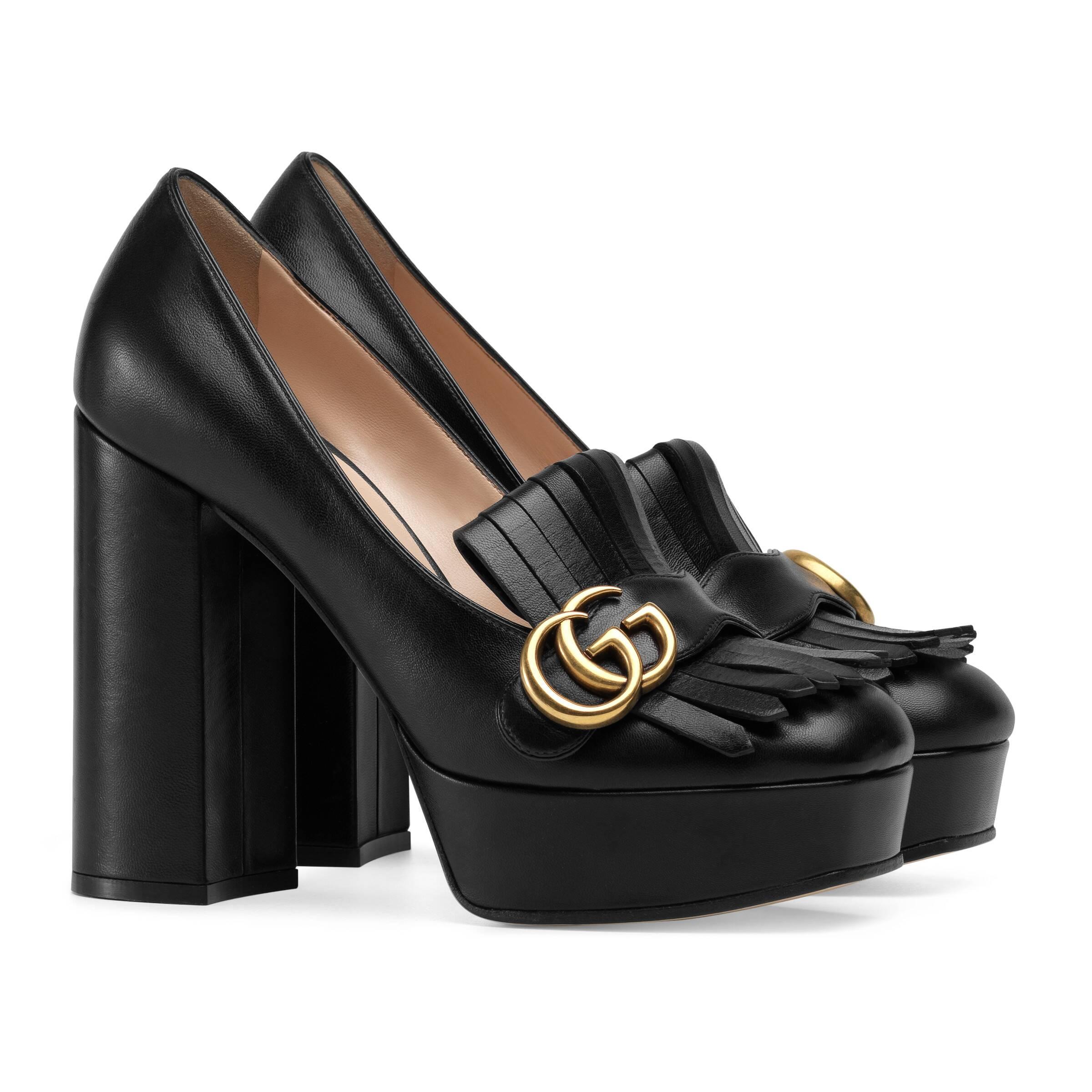 Gucci Leather Houdan 15 Platform Loafer in Black - Lyst