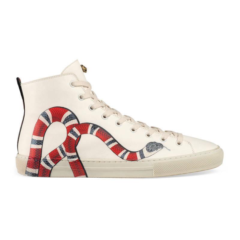 Gucci Leather High-top With Snake in 