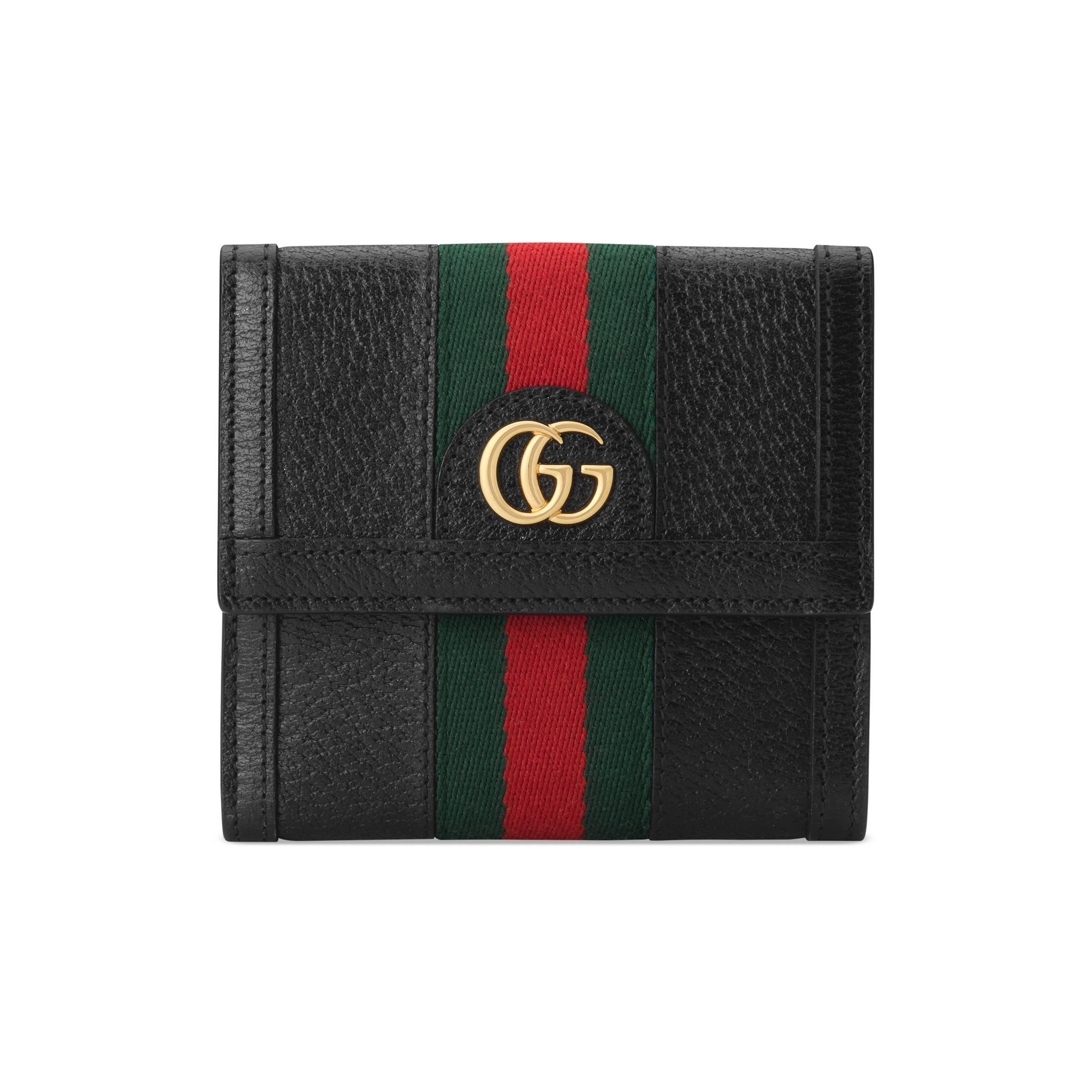 Gucci Leather Ophidia French Flap Wallet in Black Leather (Black) - Save 31% - Lyst