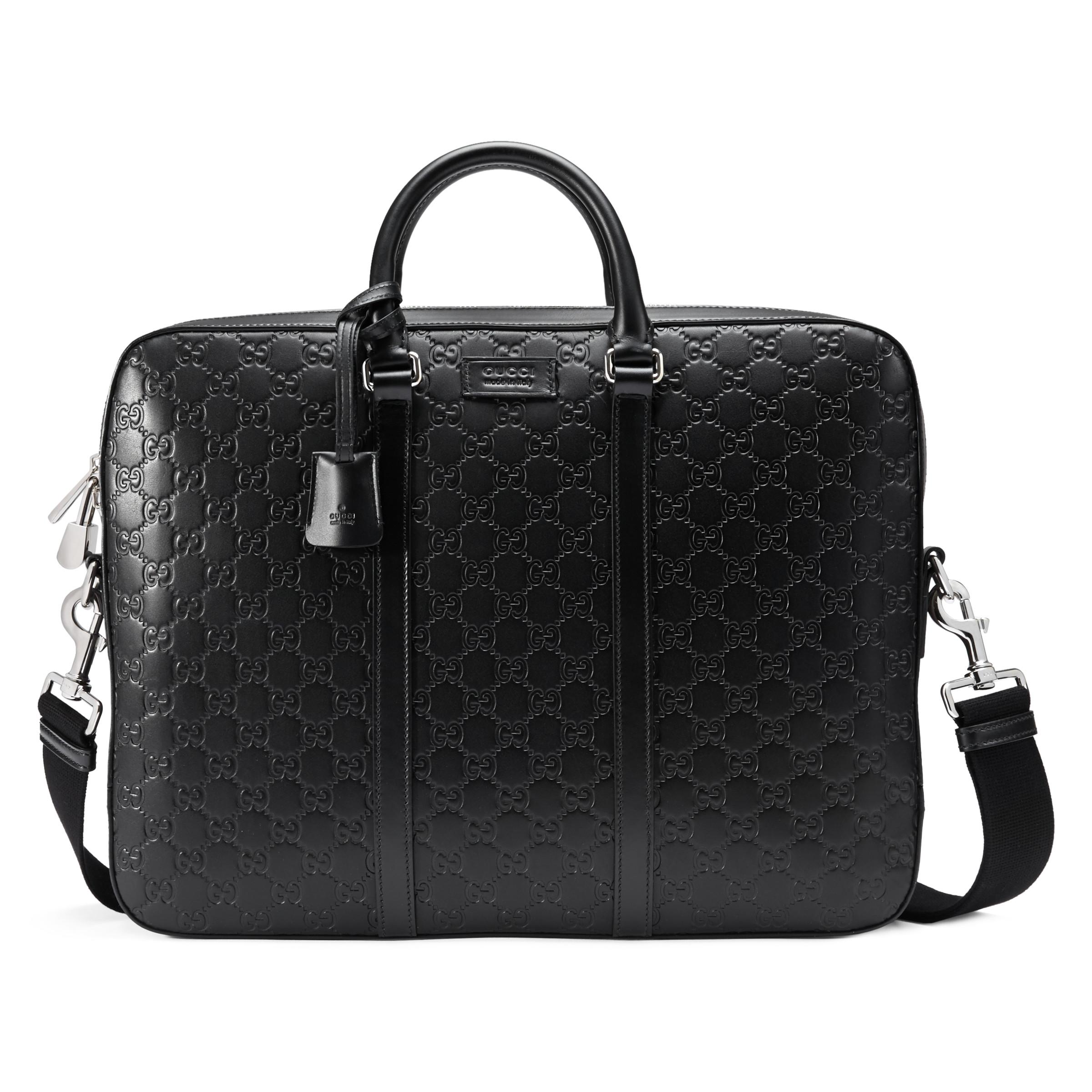 gucci black briefcase