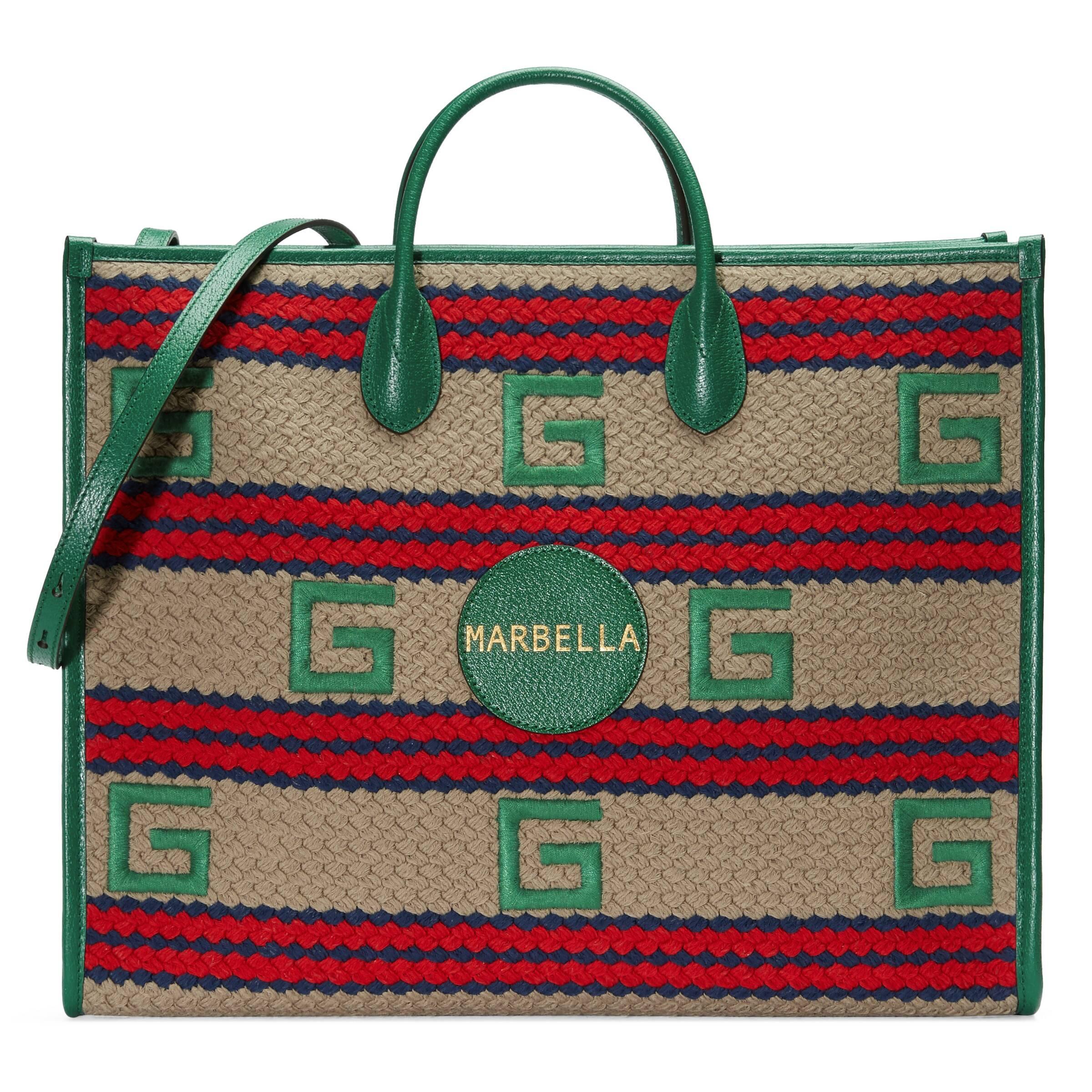 Gucci Leather Marbella Tote Bag in (Natural) Men - Lyst