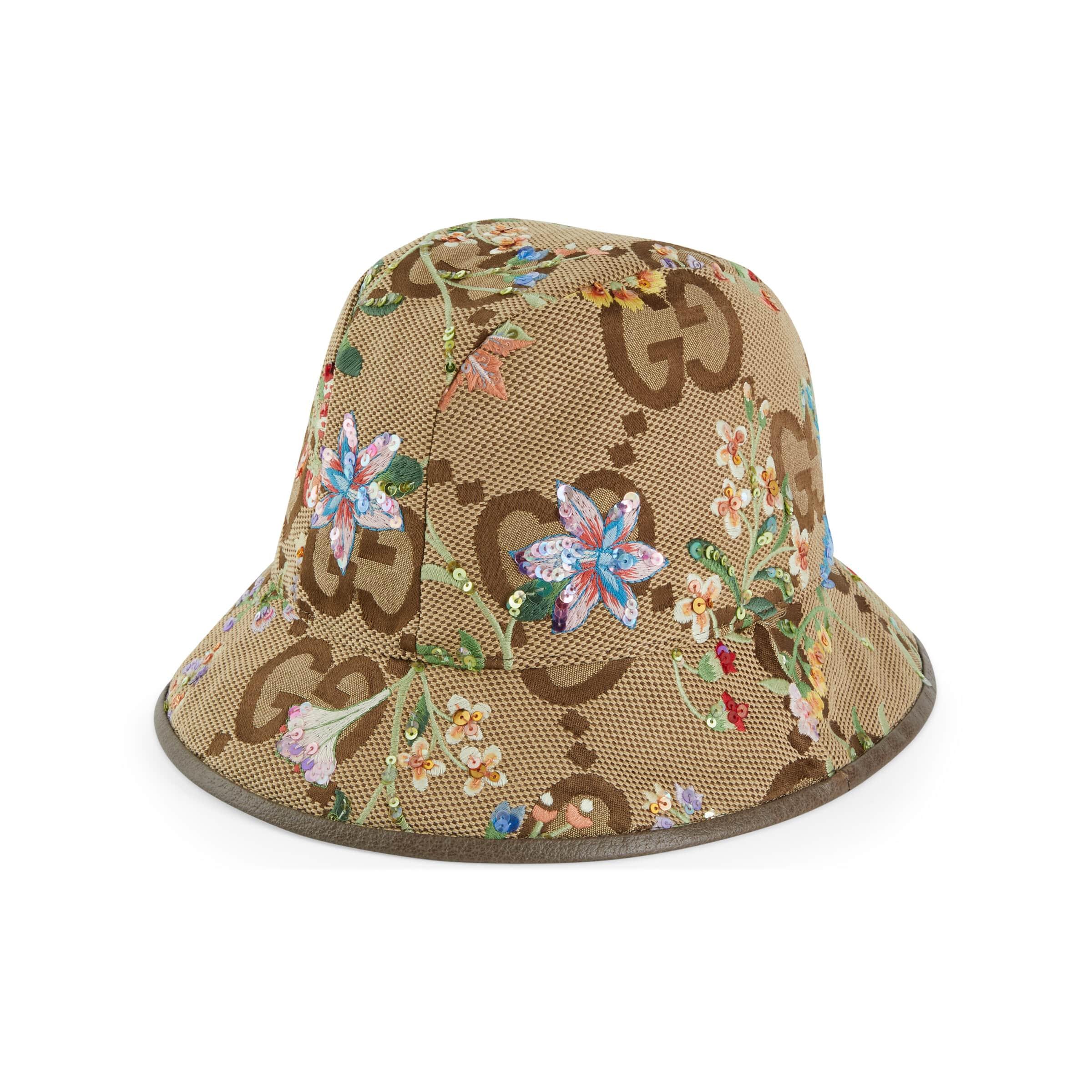Sombrero con Jumbo GG bordado floral Gucci de color | Lyst