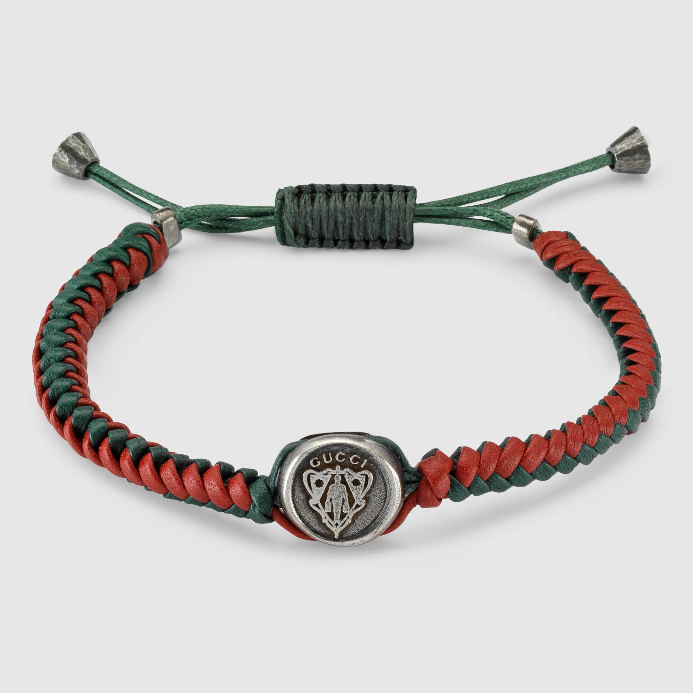 gucci leather bracelet mens