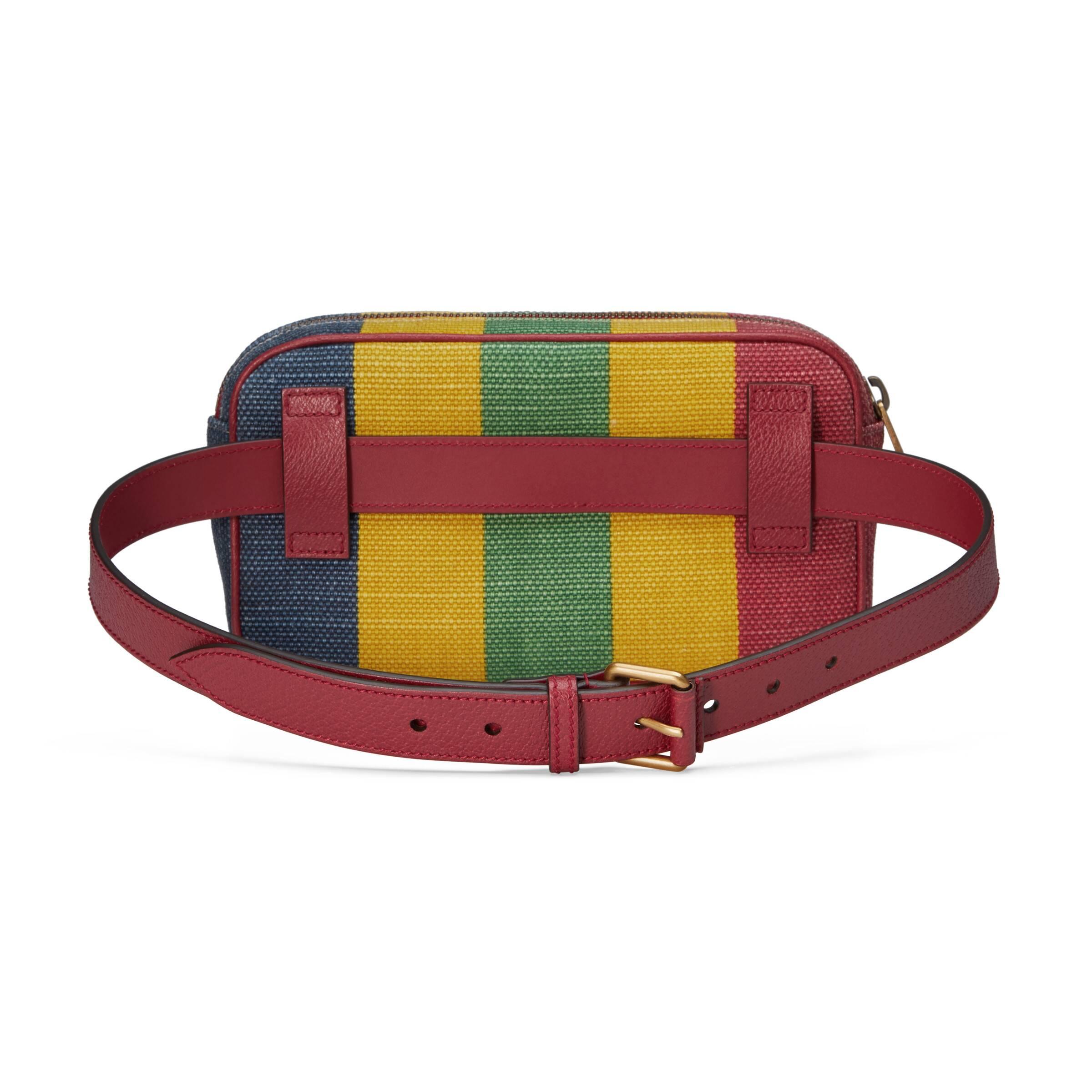 Riñonera a rayas baiadera Gucci de Lona de color Amarillo para hombre | Lyst