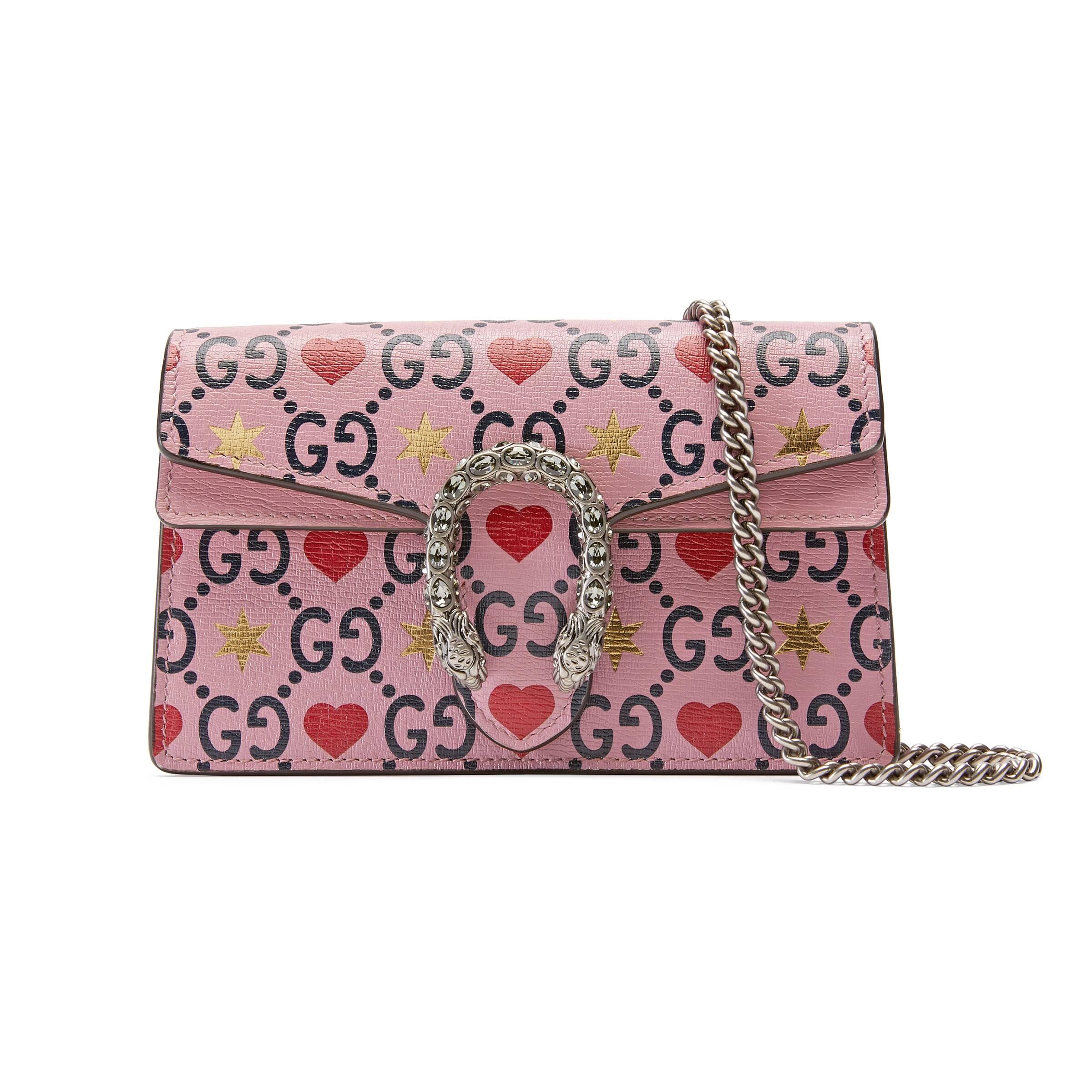 Gucci Valentine's Day Exclusive Dionysus Super Mini Bag in Pink | Lyst