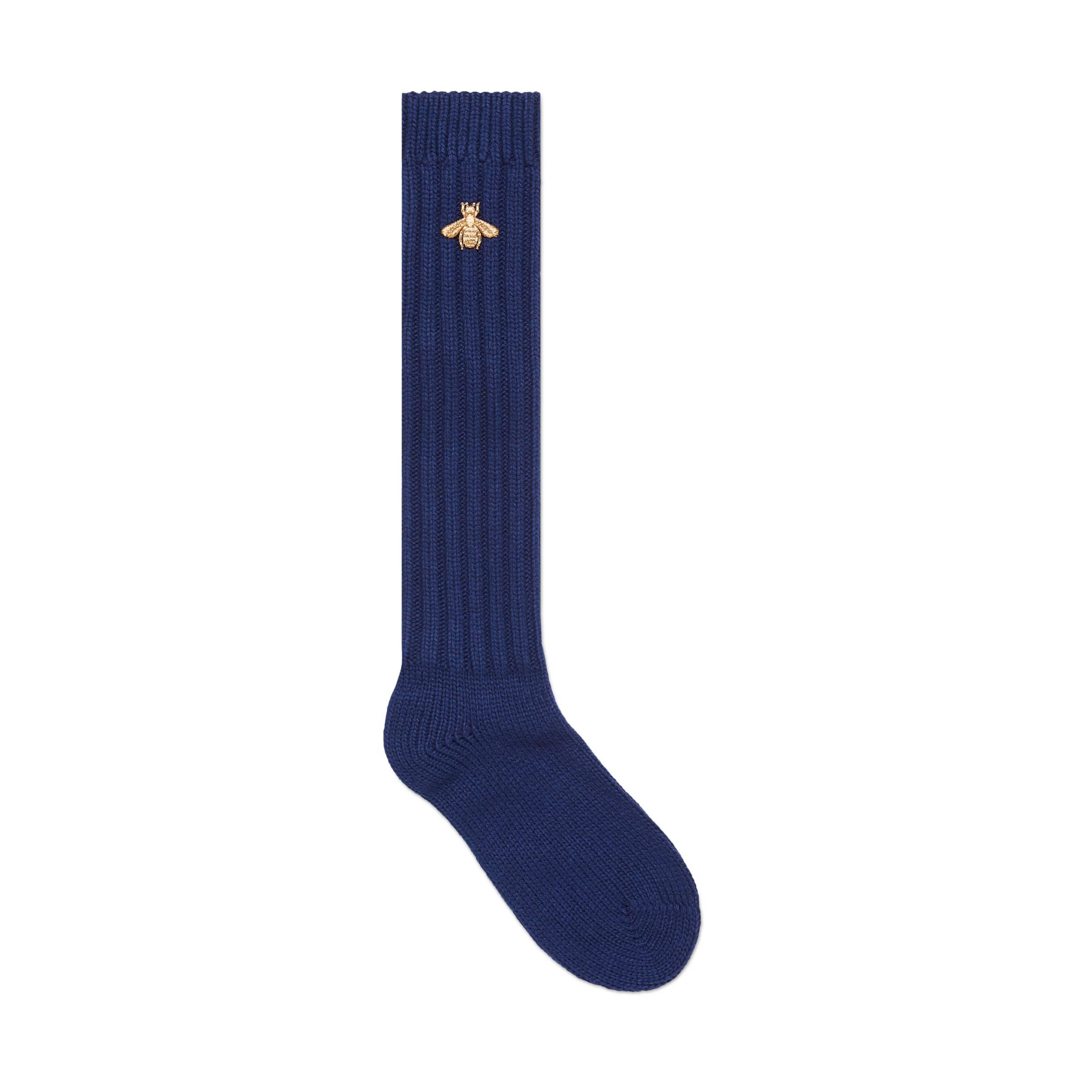 Calzini in lana stretch con apeGucci in Lana da Uomo colore Blu | Lyst