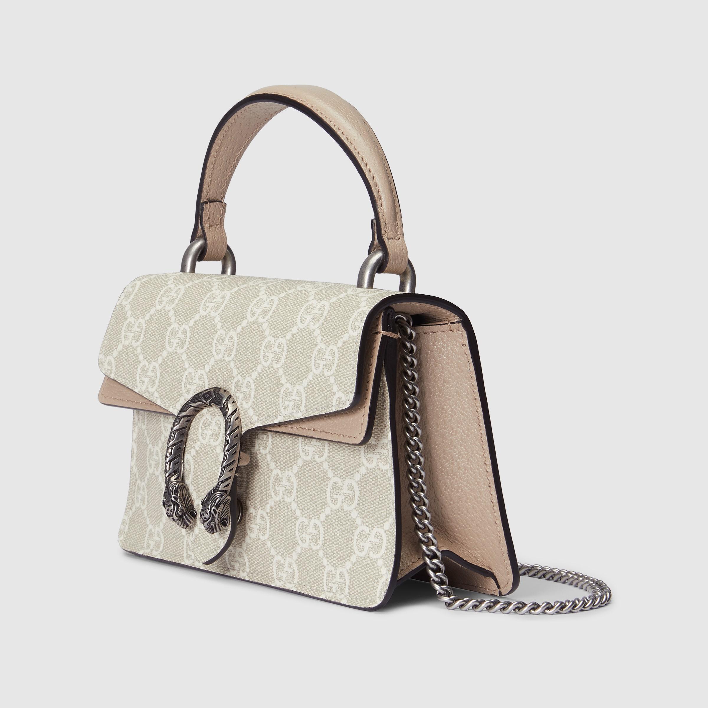 Gucci Dionysus Mini Top Handle Bag in Gray | Lyst