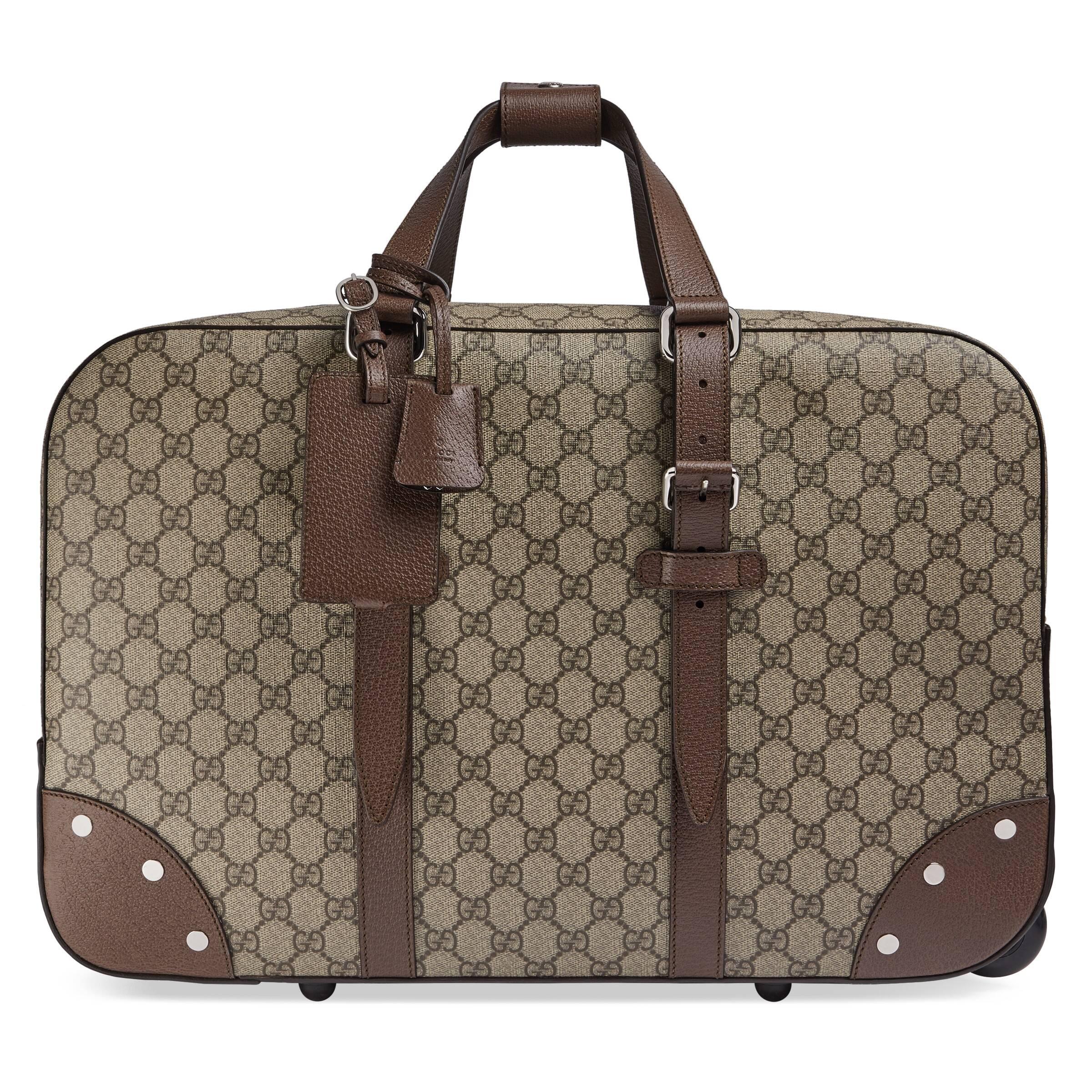 Gucci 'GG Supreme' Fabric Trolley in Natural for Men