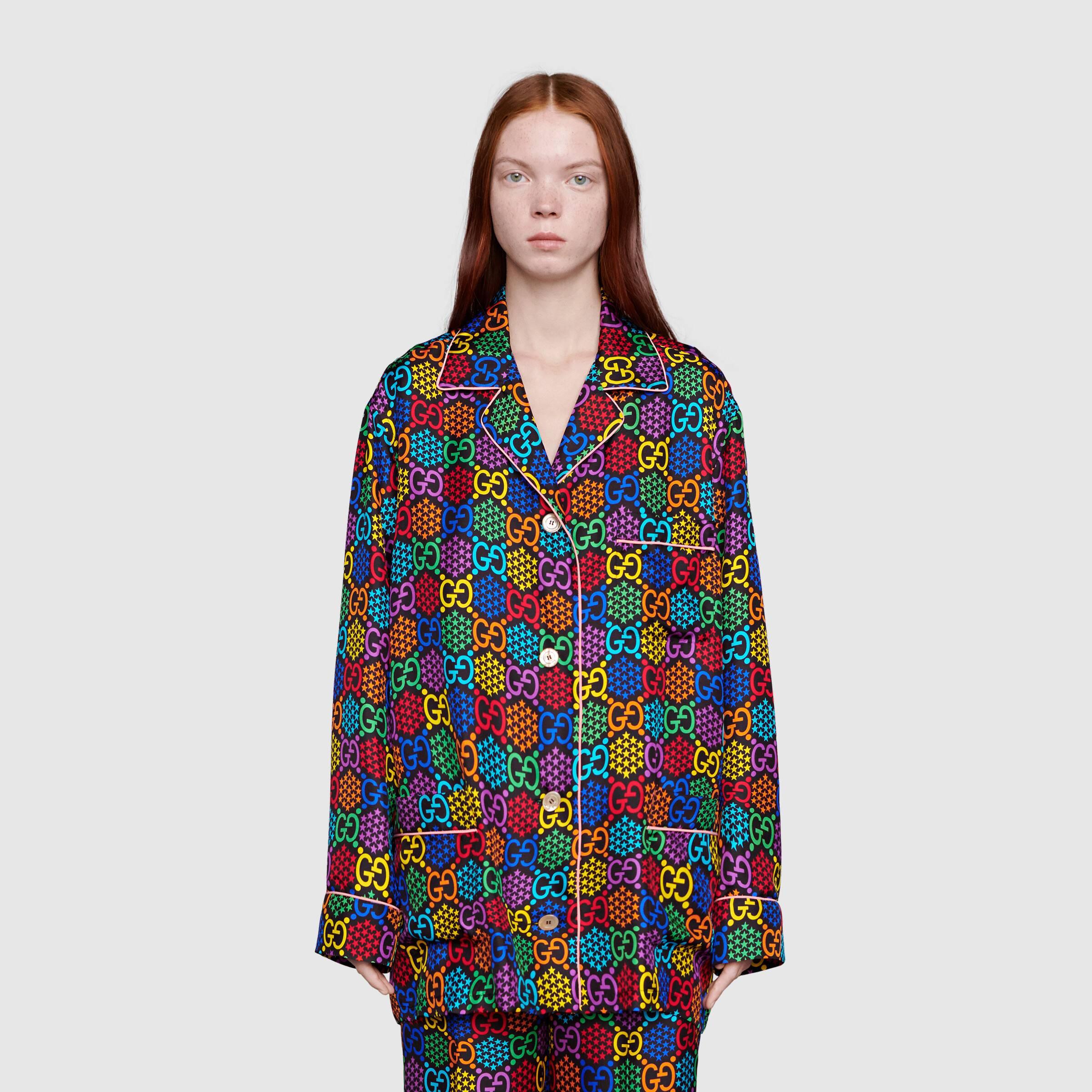 限定品 Gucci ss Ggサイケデリック シャツ 半袖シャツ オープンカラー 44 シルク マルチカラー 総柄 セカスト メンズウェア ブランドおしゃれ 限定品 Gucci ss Ggサイケデリック シャツ 半袖シャツ オープンカラー 44 シルク マルチカラー 総柄 セカスト メンズウェア ブランドおしゃれ