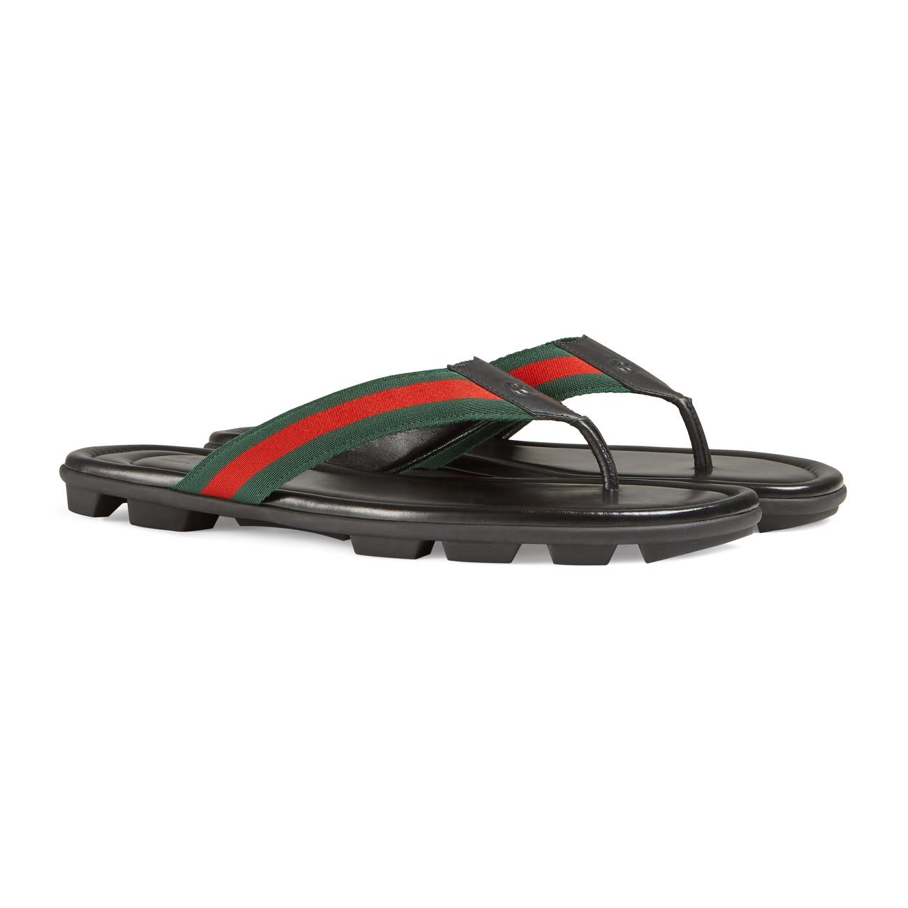 gucci web thong sandal