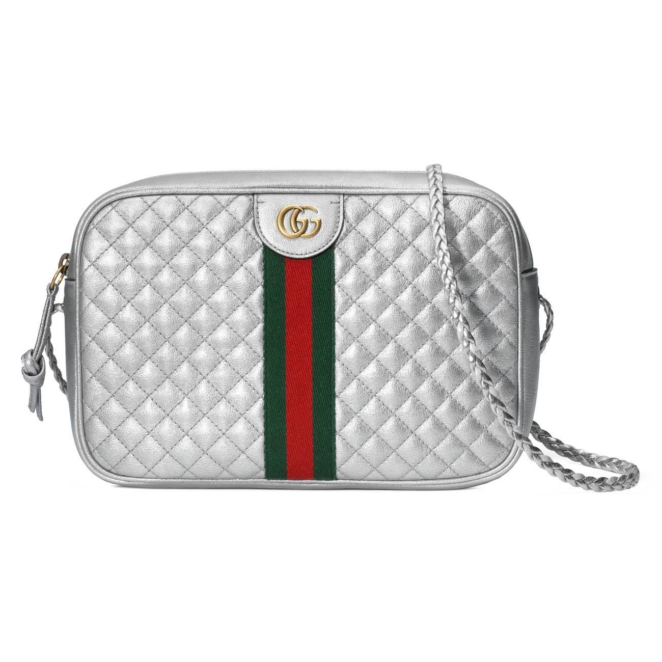 gucci laminated leather shoulder bag