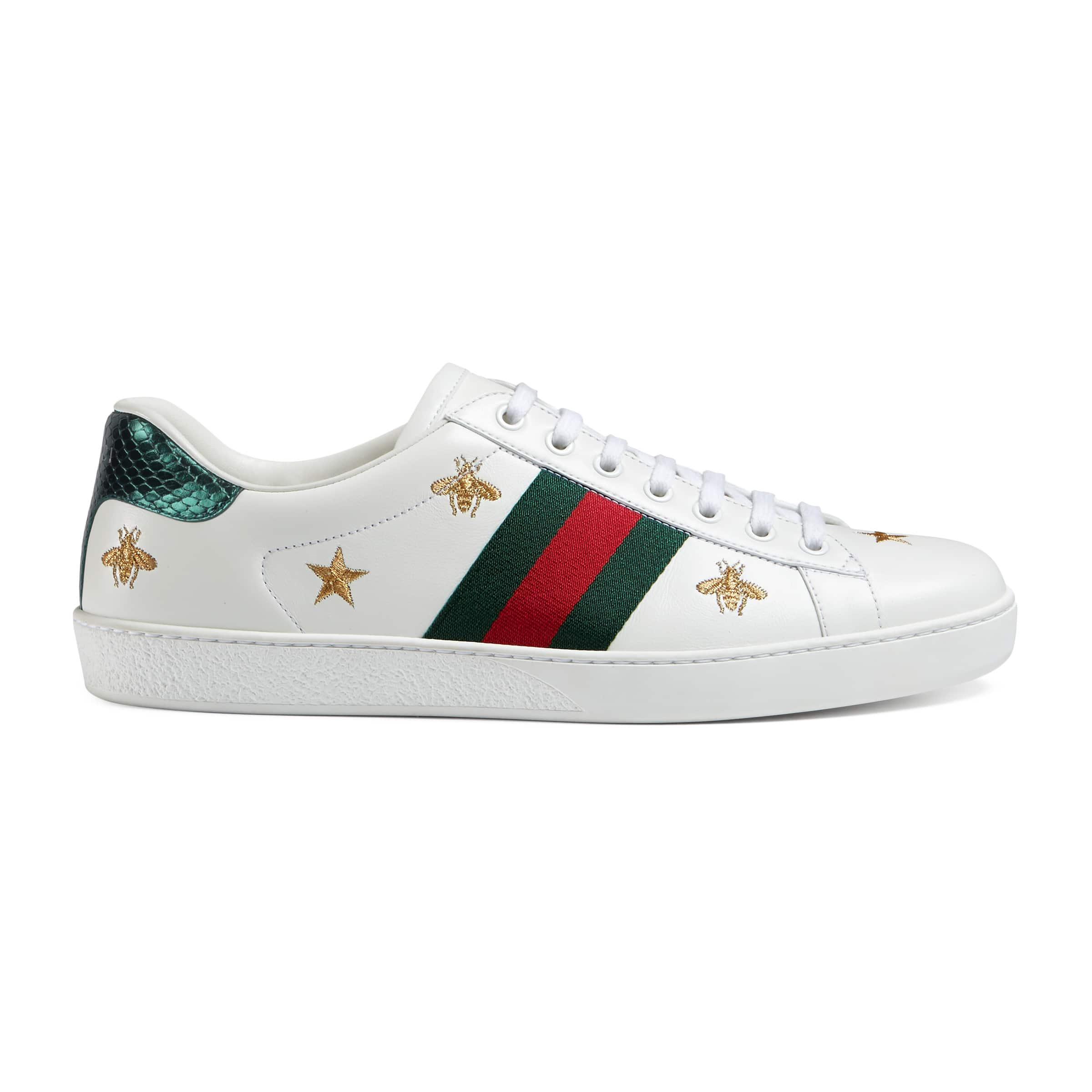 Gucci Ace Embroidered Sneakers in White for Men | Lyst