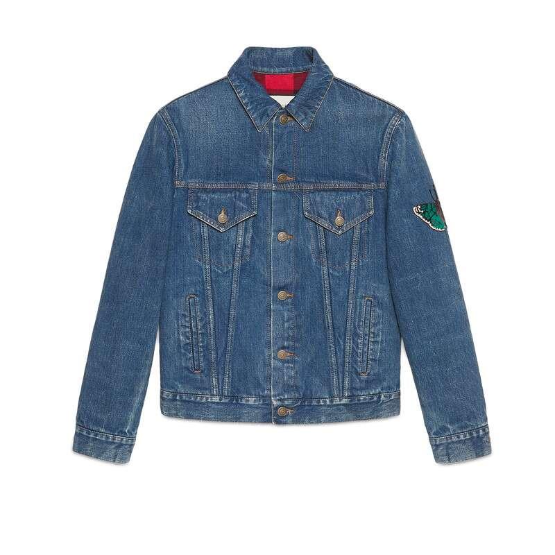 gucci denim jacket black