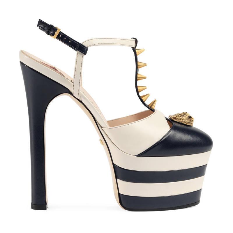 gucci blue pumps