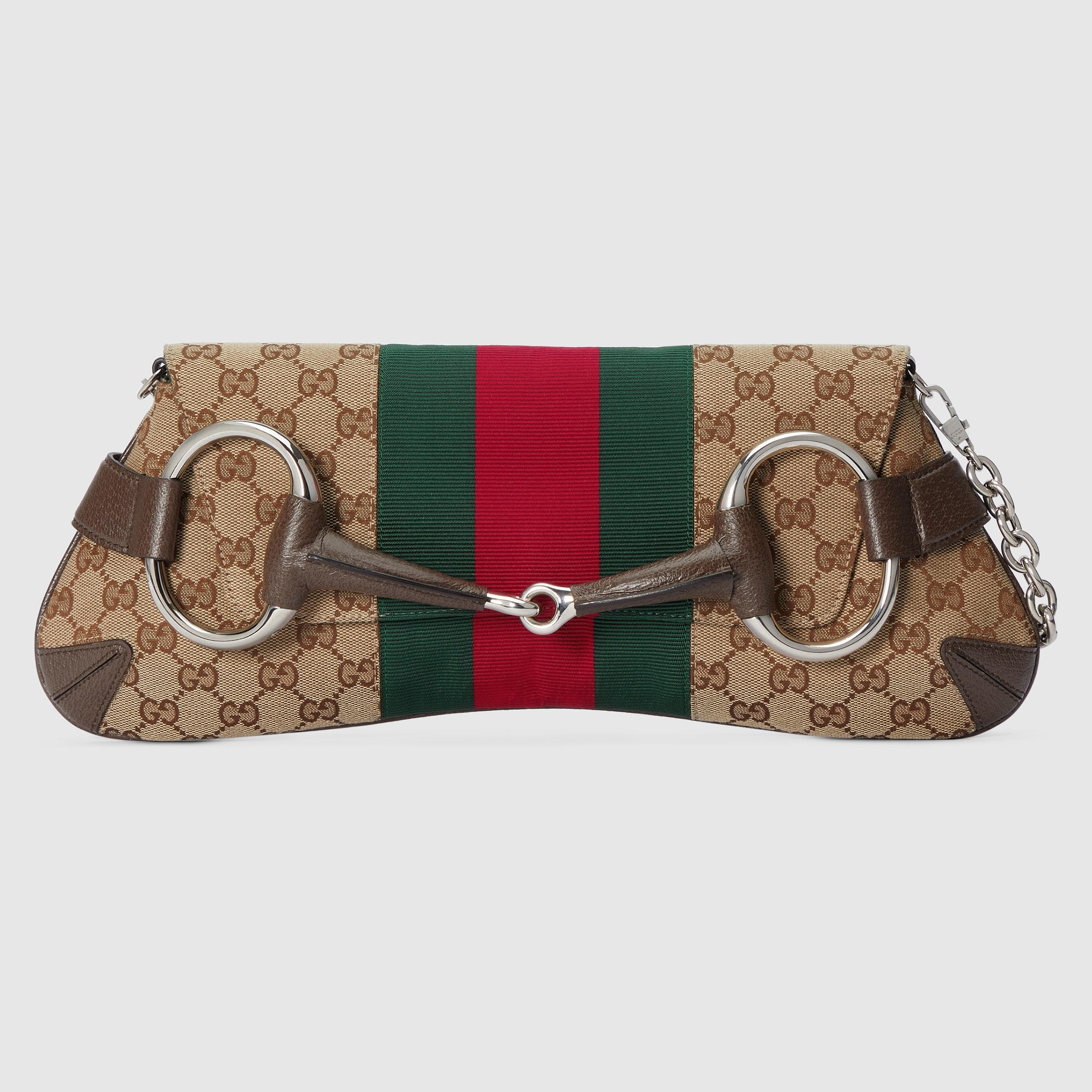 Gucci Horsebit Chain Medium Shoulder Bag in Brown | Lyst