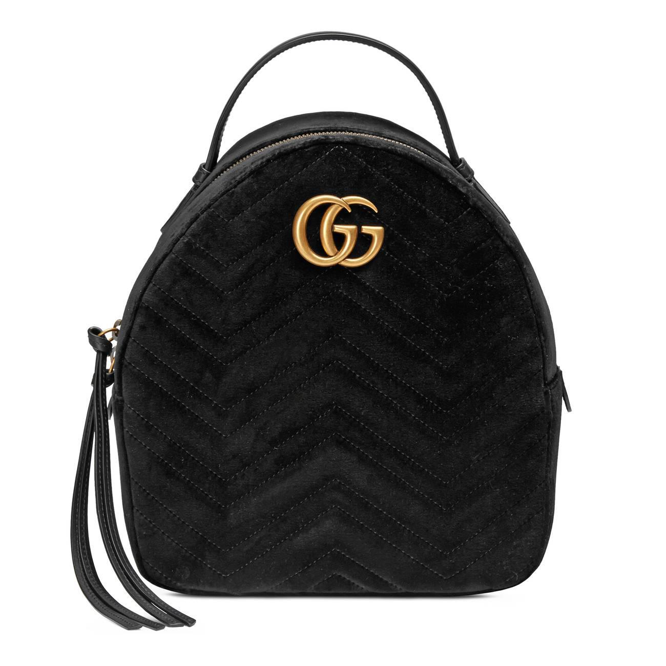 gg velvet backpack