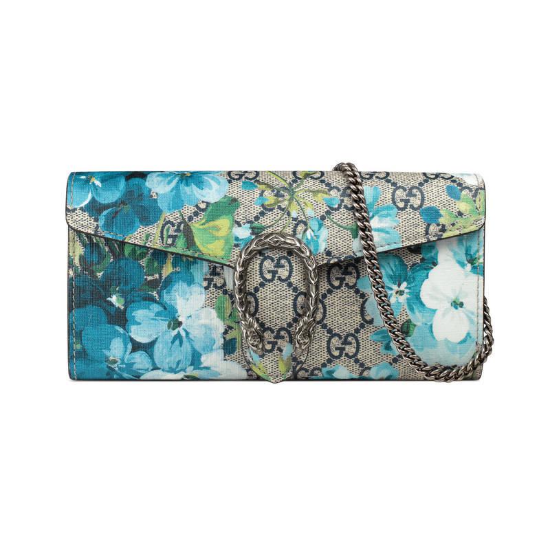 dionysus blooms print mini chain bolsa